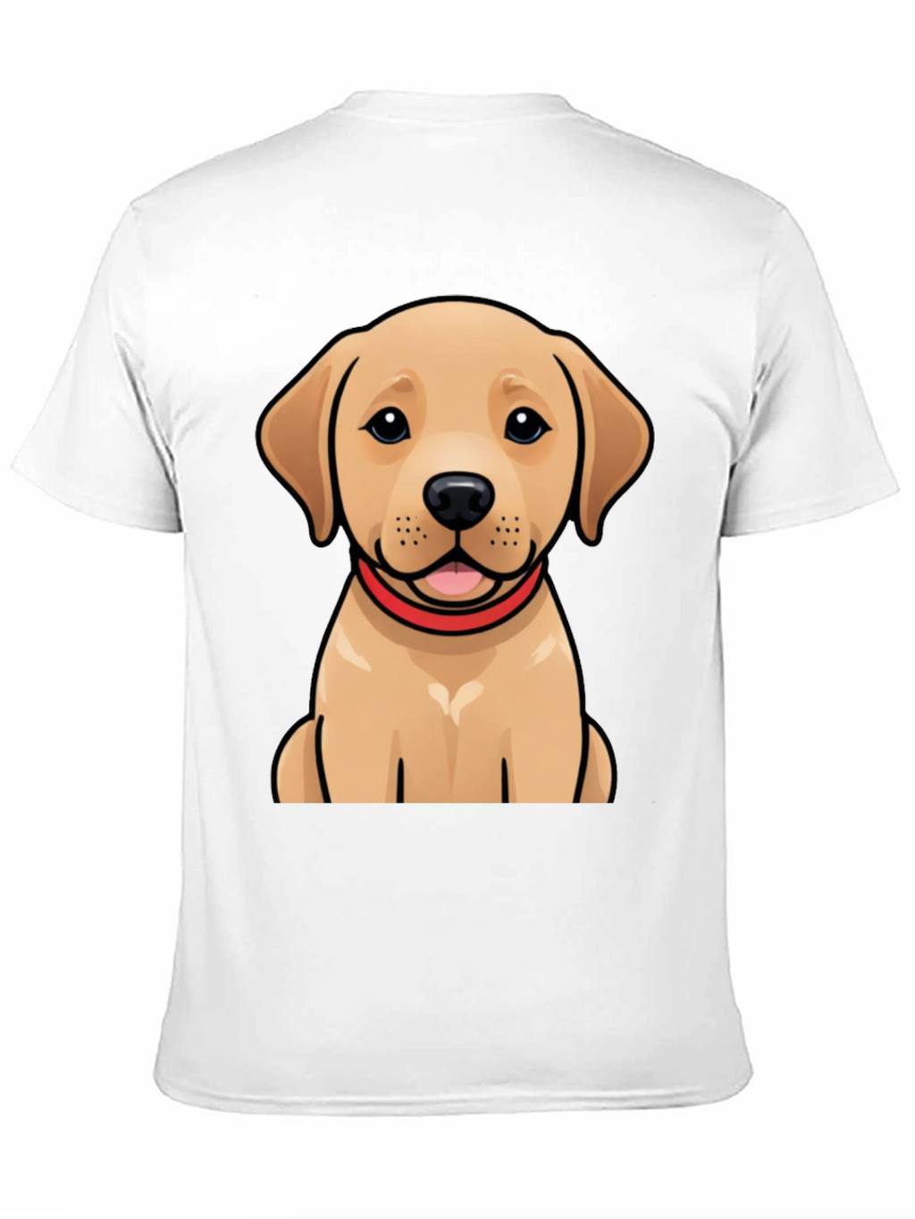 Cute Labrador Puppy Graphic Black T-Shirt