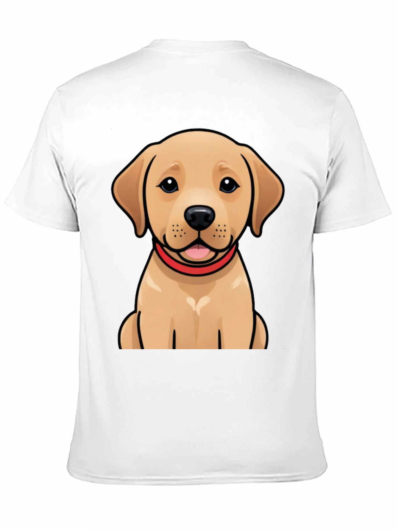 Cute Labrador Puppy Graphic Black T-Shirt
