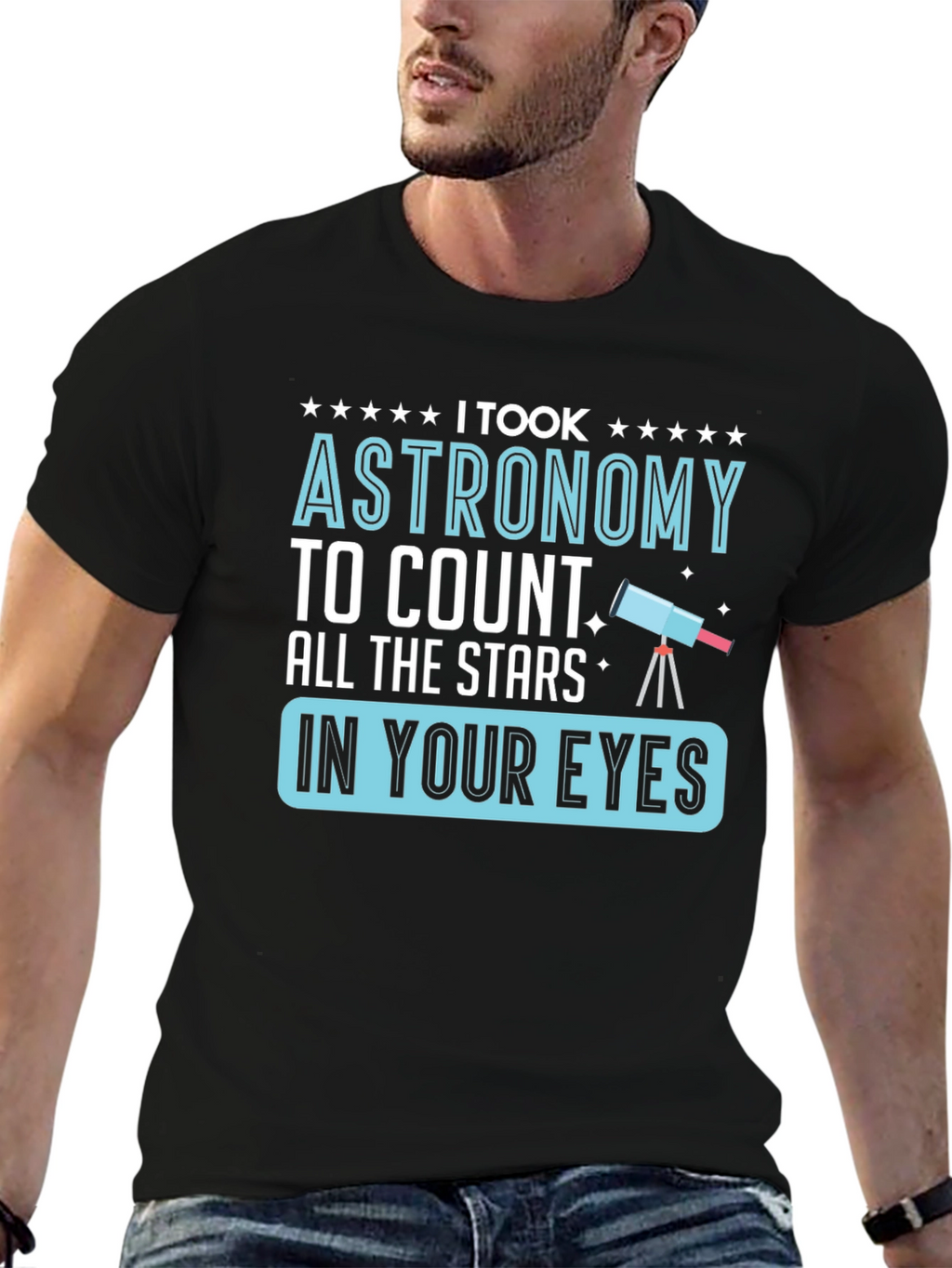 Astronomy Stars Graphic T-Shirt Funny Space Tee