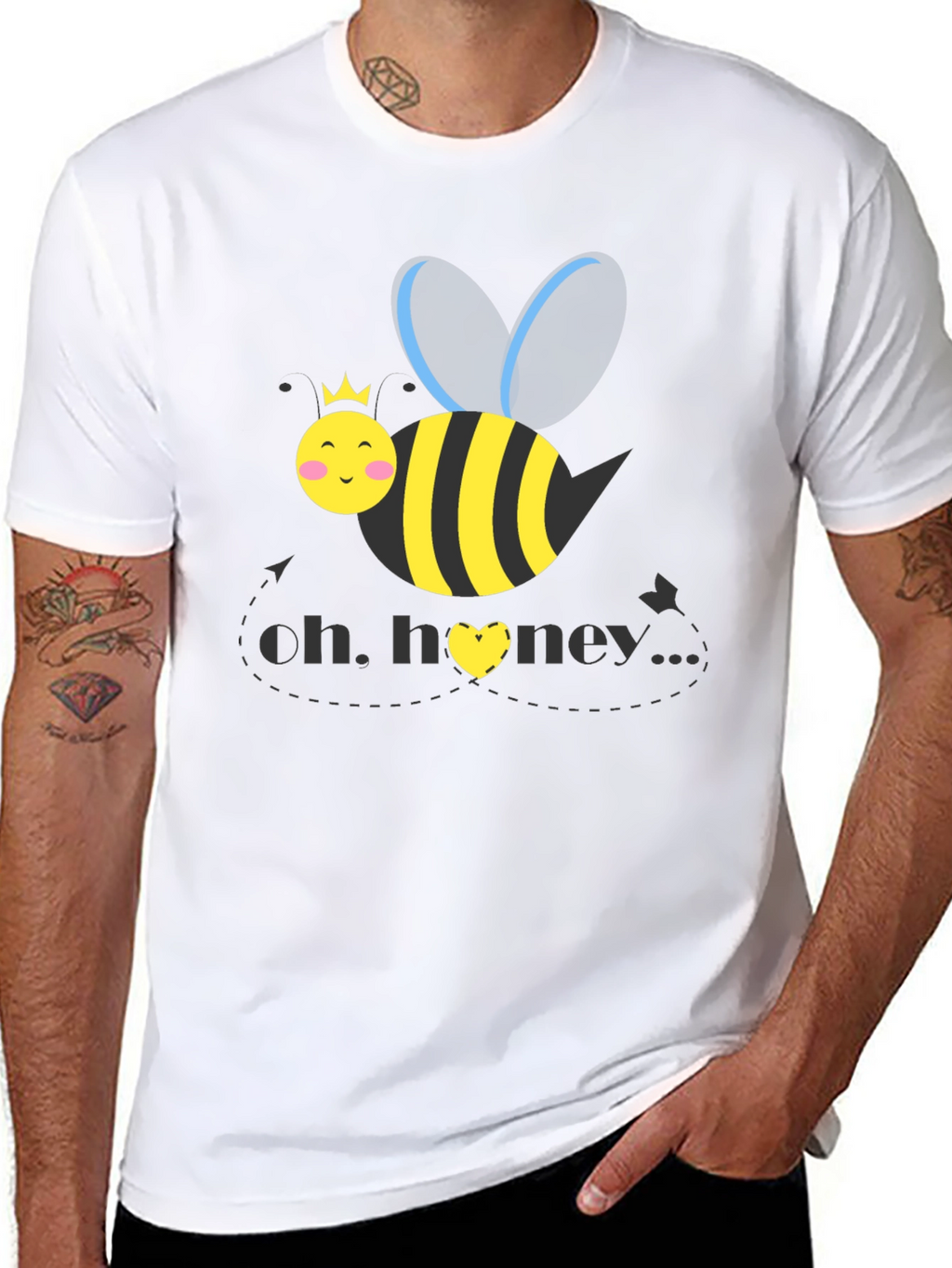 Oh Honey Bee Graphic Tee - Black