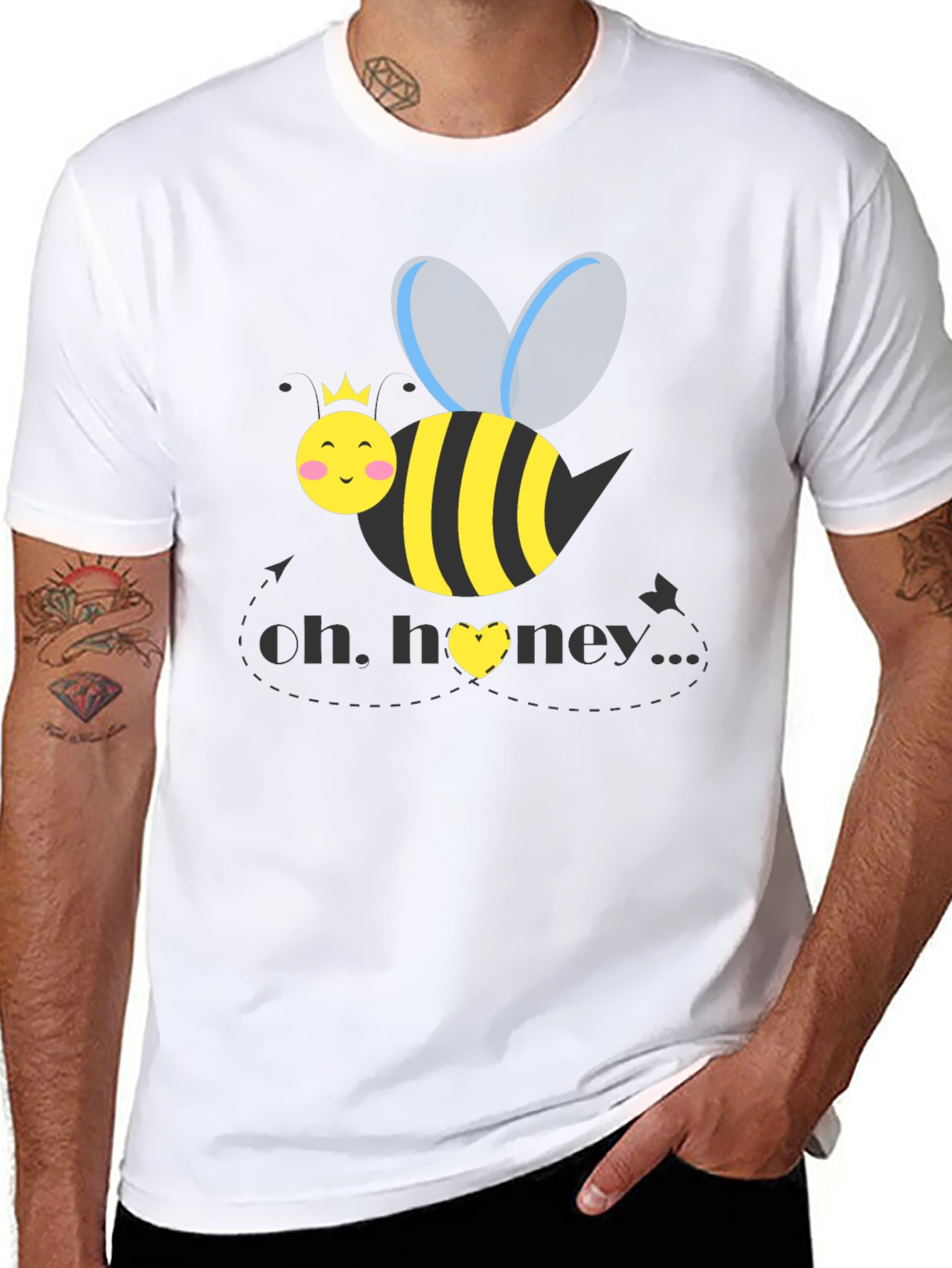 Oh Honey Bee Graphic Tee - Black