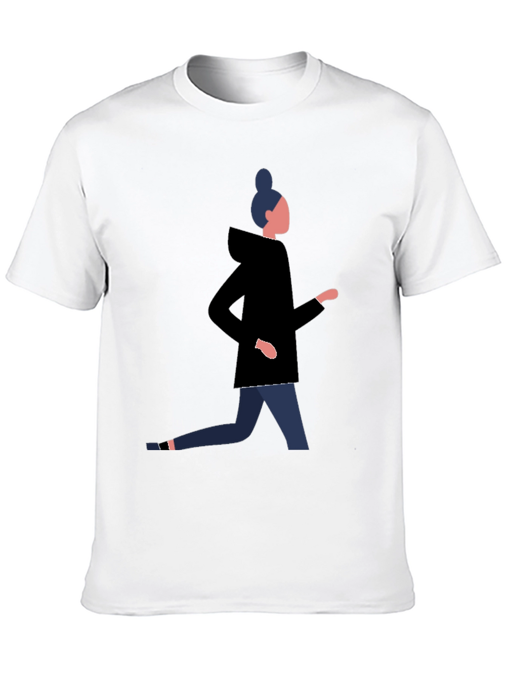 Mans Graphic Tee - Running Woman Design