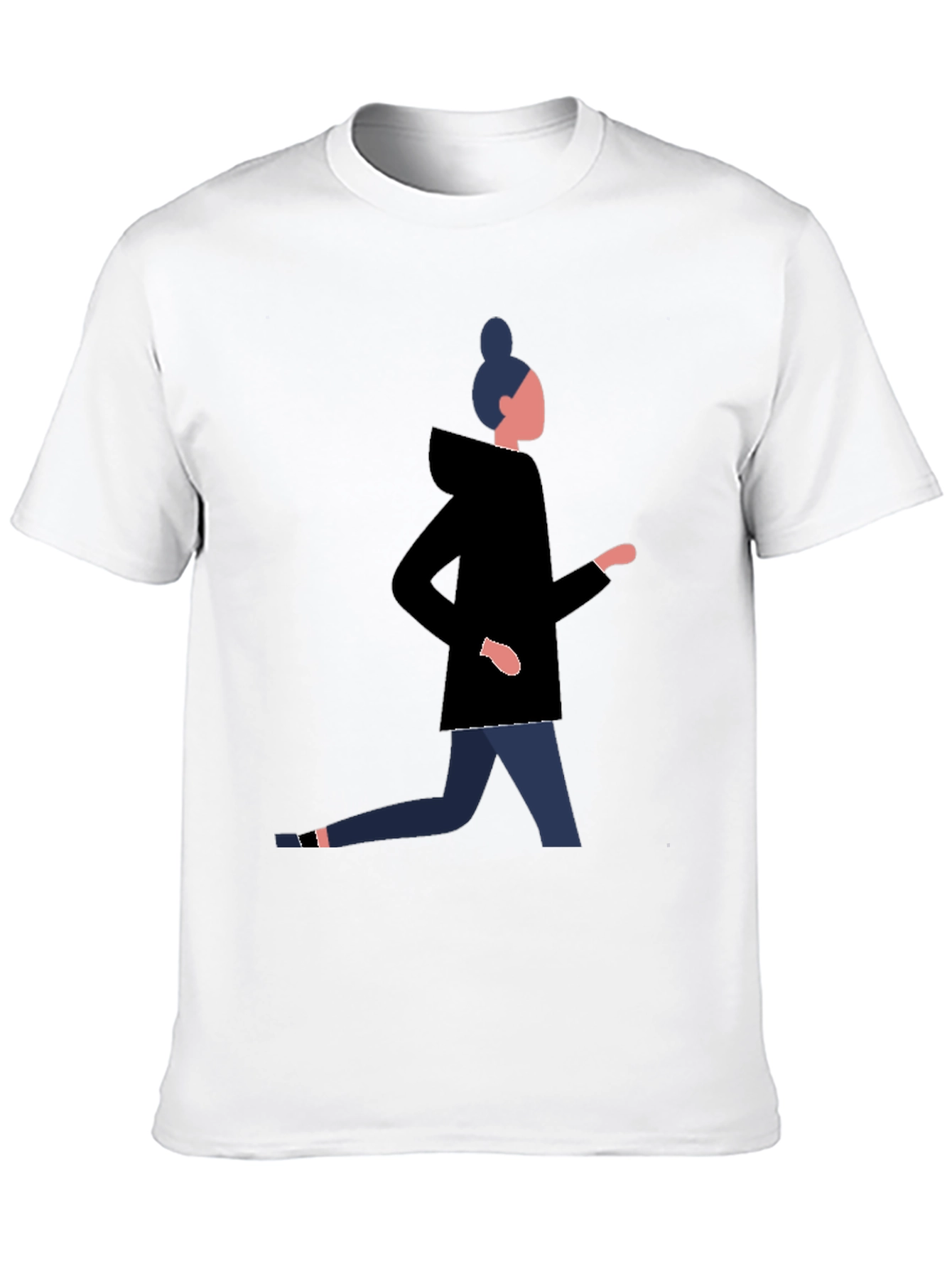 Mans Graphic Tee - Running Woman Design