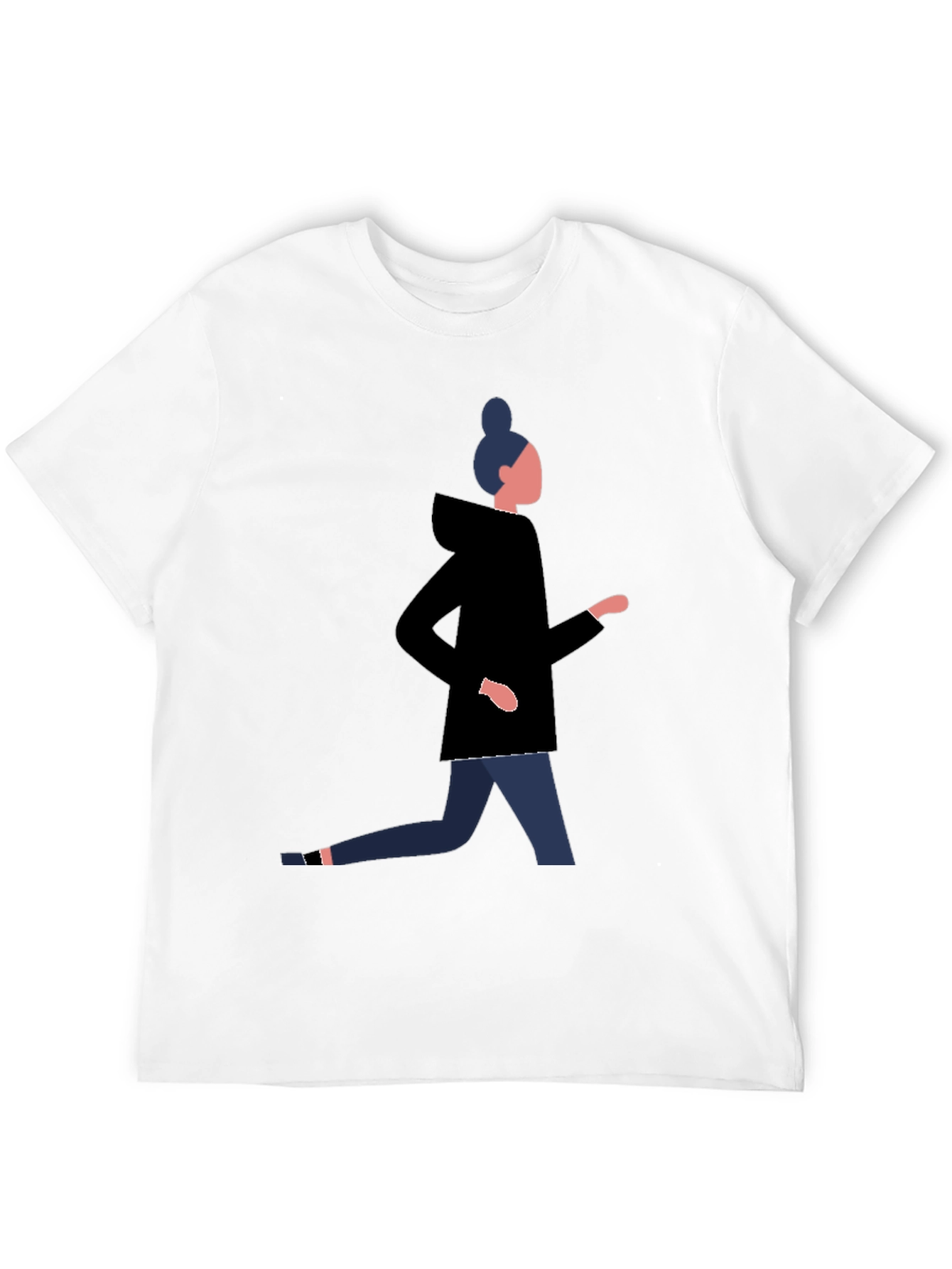 Mans Graphic Tee - Running Woman Design
