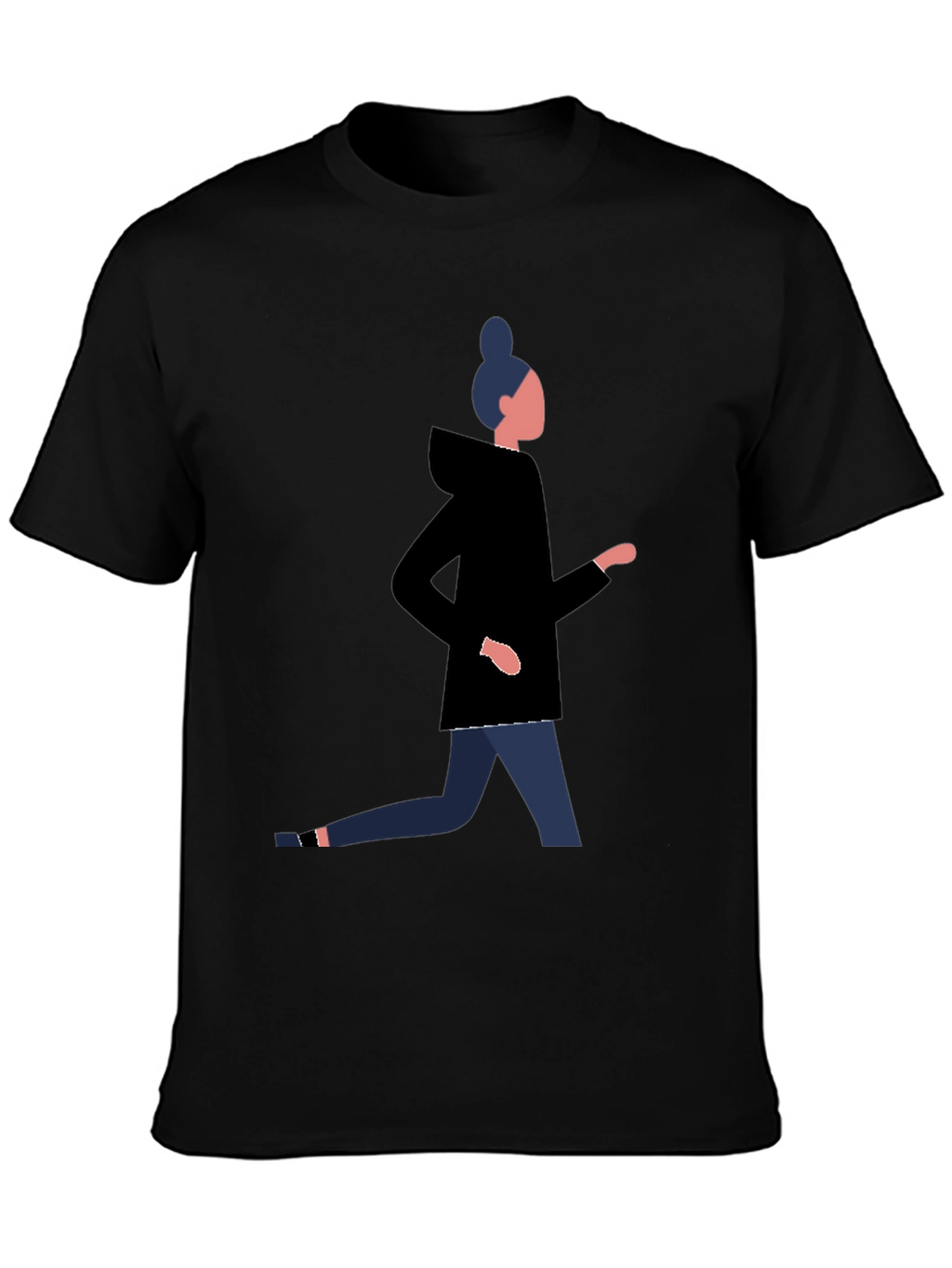 Mans Graphic Tee - Running Woman Design