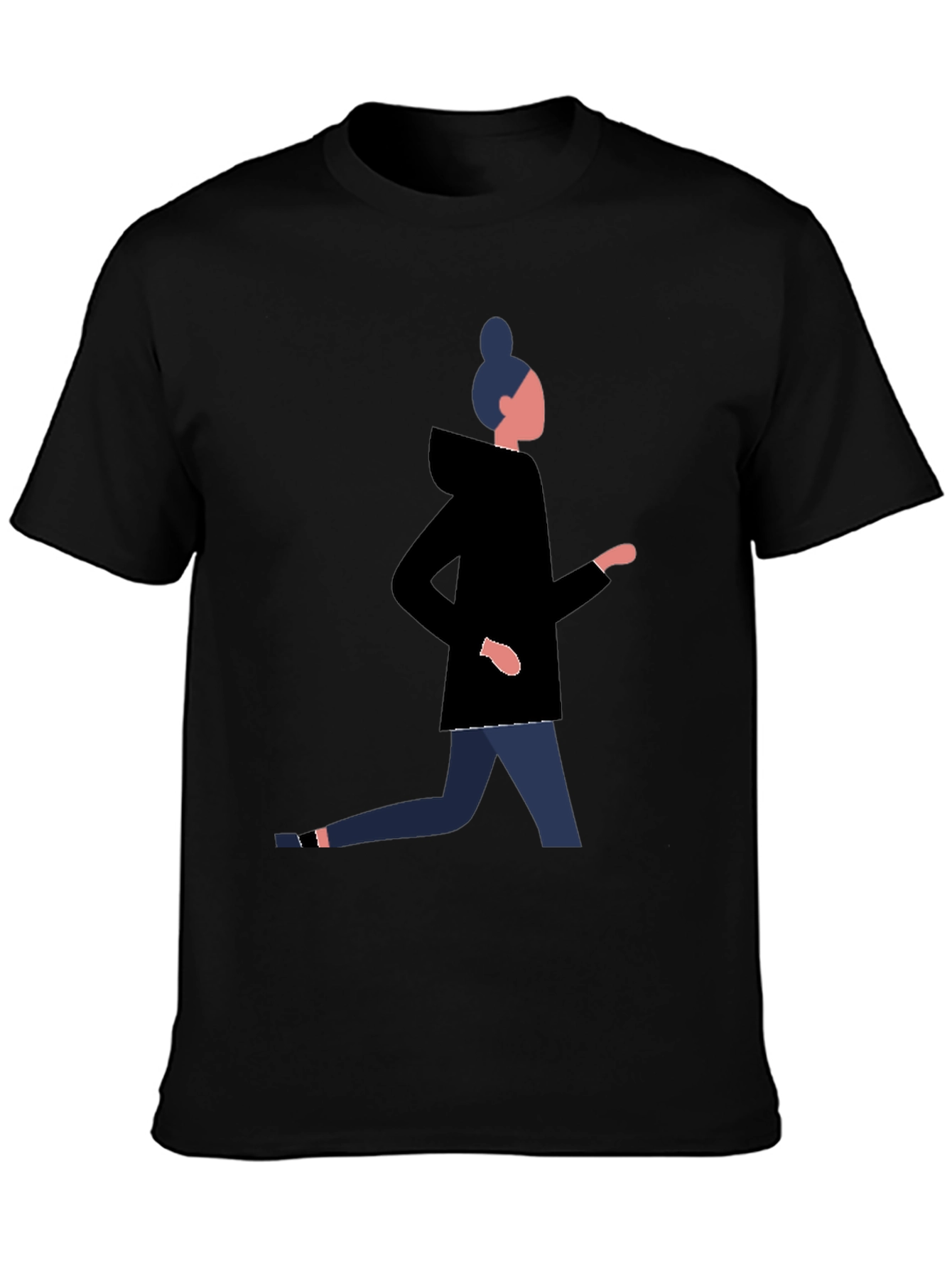 Mans Graphic Tee - Running Woman Design