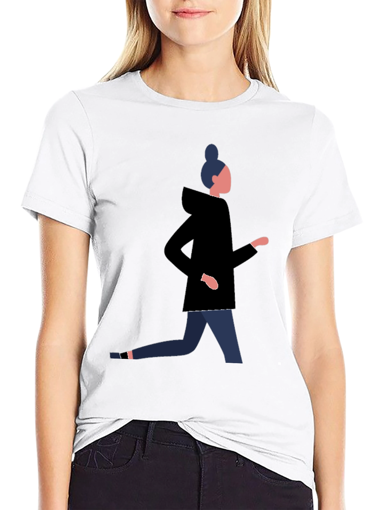 Mans Graphic Tee - Running Woman Design