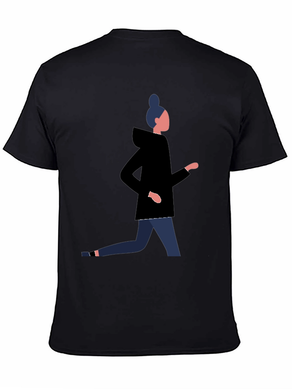 Mans Graphic Tee - Running Woman Design