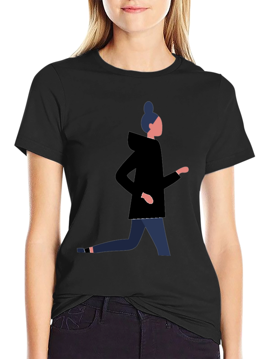 Mans Graphic Tee - Running Woman Design