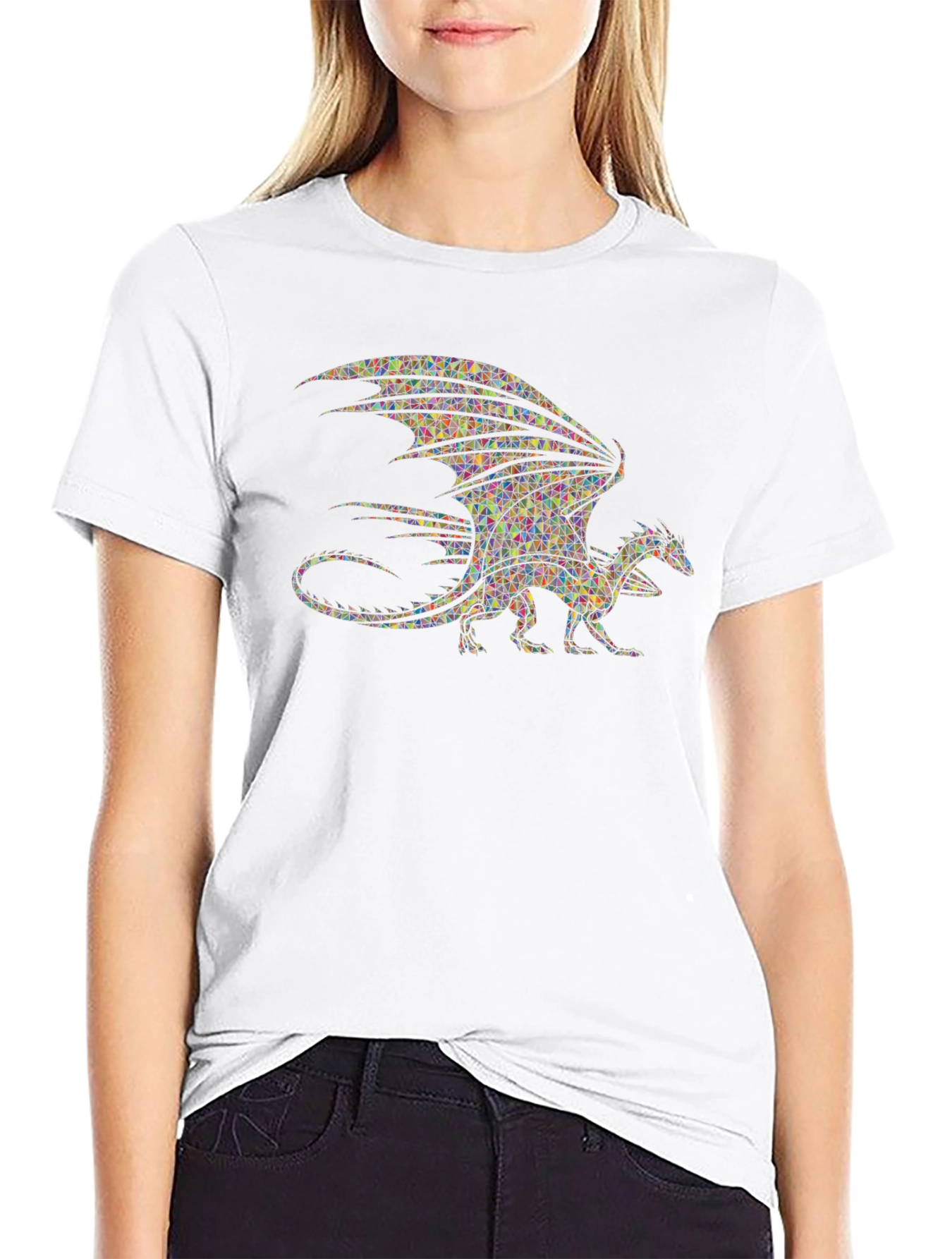 Mosaic Dragon T-Shirt - Unique Graphic Tee
