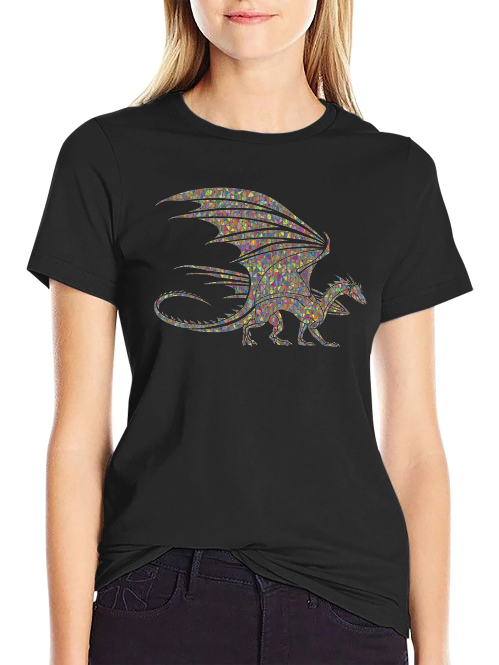 Mosaic Dragon T-Shirt - Unique Graphic Tee