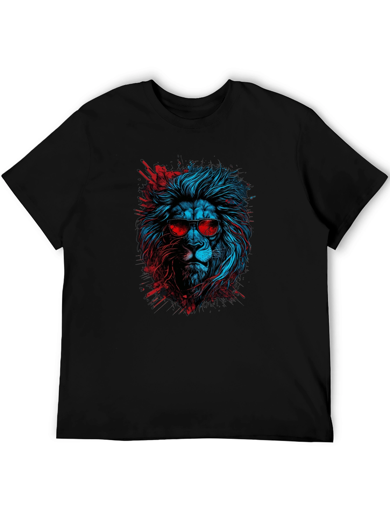 Cool Lion Graphic Tee - Black