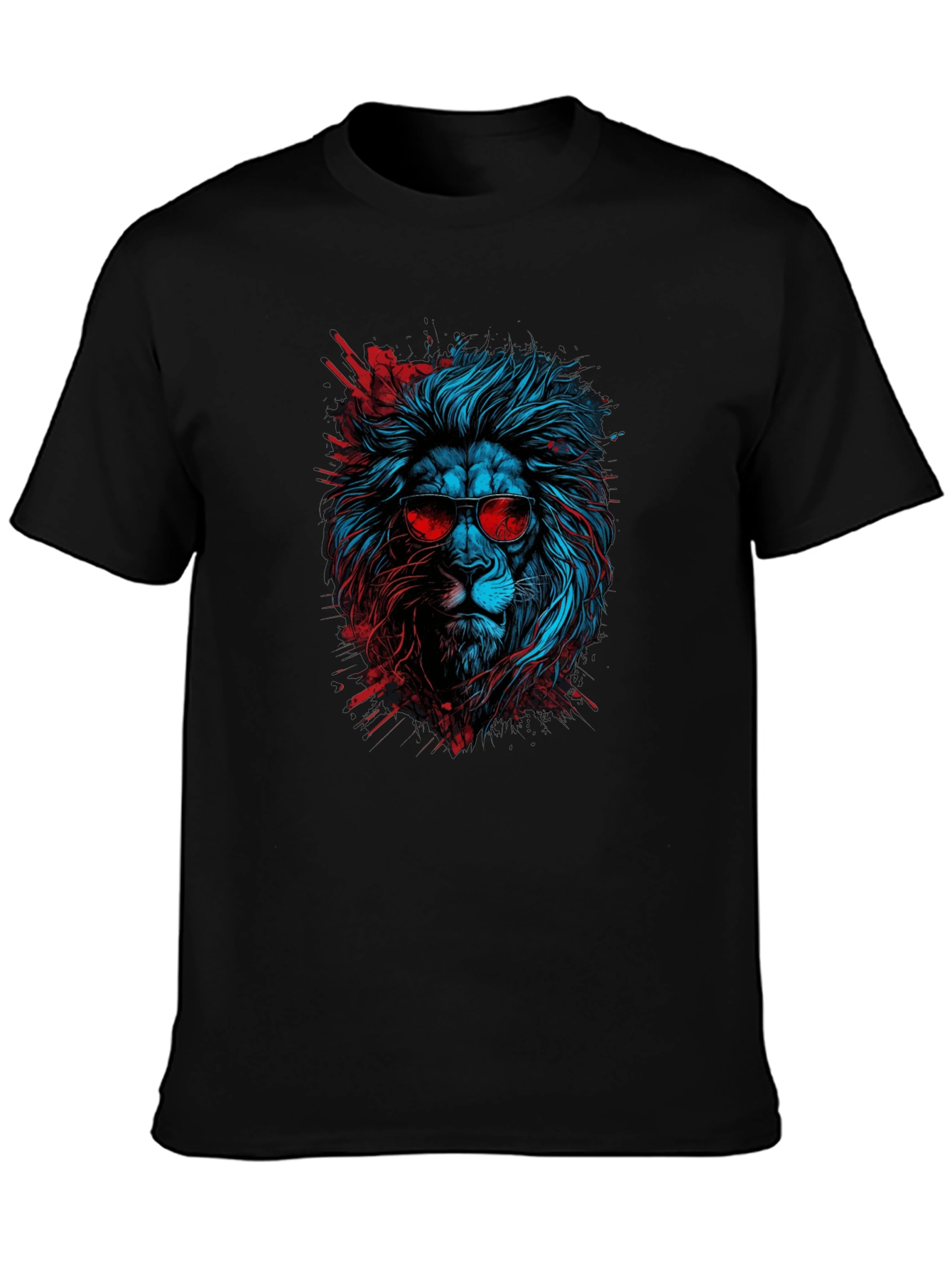 Cool Lion Graphic Tee - Black