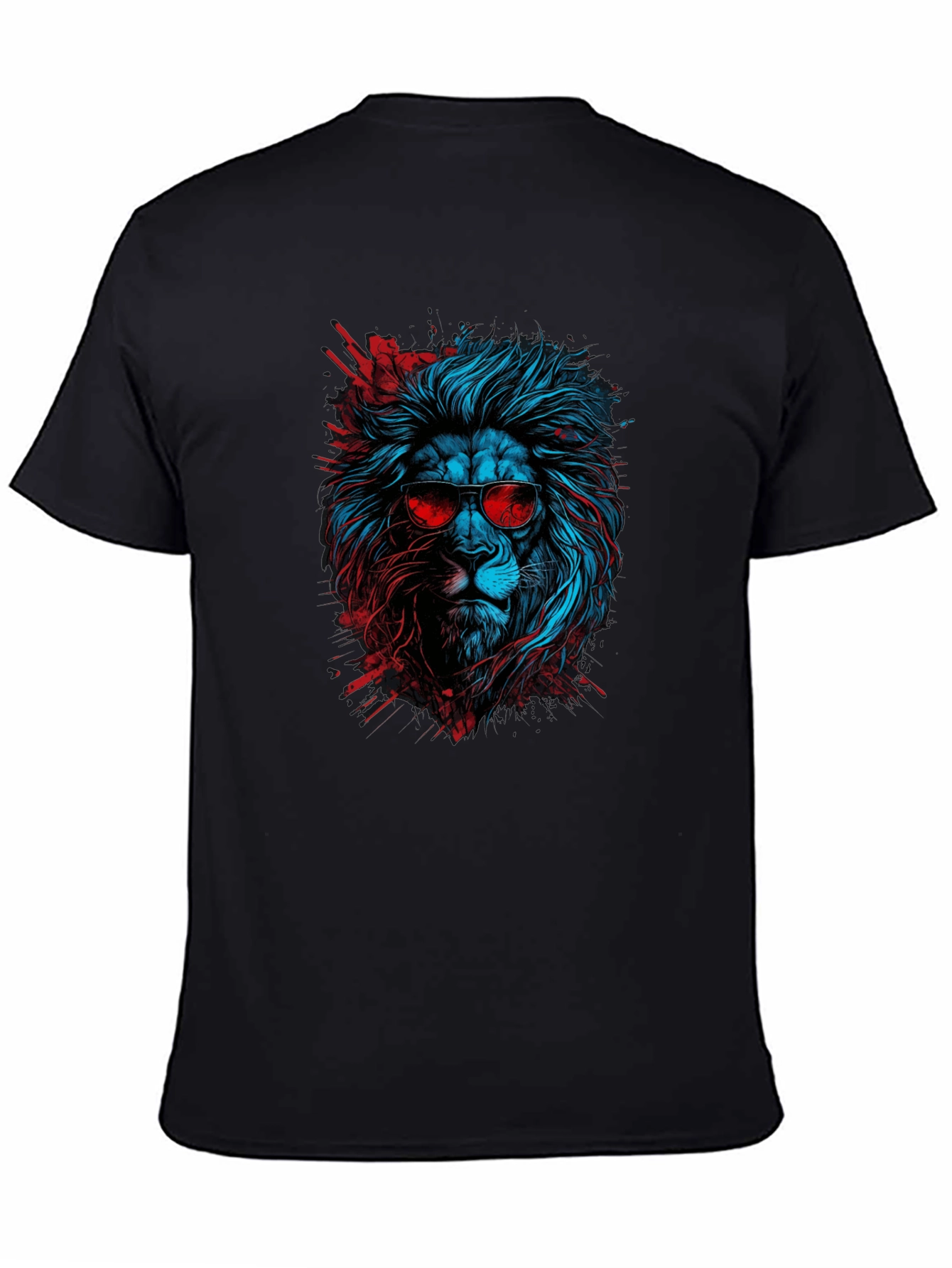 Cool Lion Graphic Tee - Black