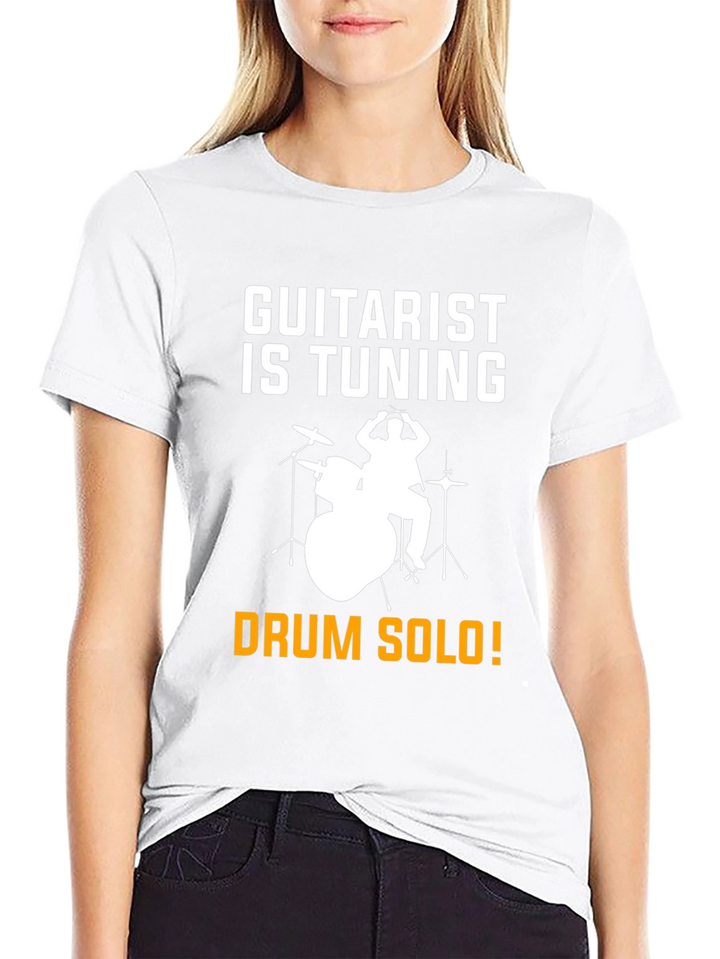 Guitarist Tuning T-Shirt Drummer Solo Funny Music Tee