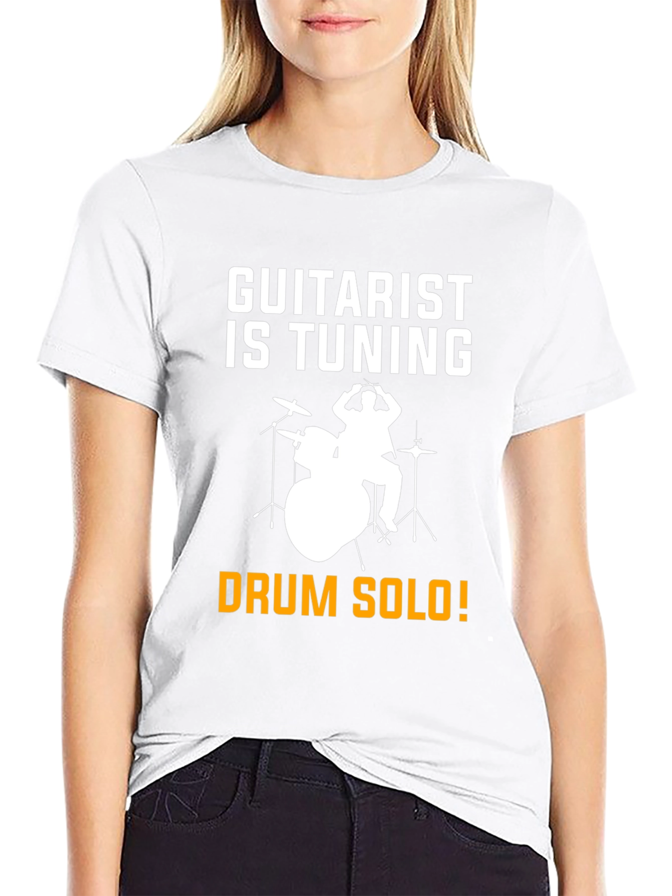 Guitarist Tuning T-Shirt Drummer Solo Funny Music Tee