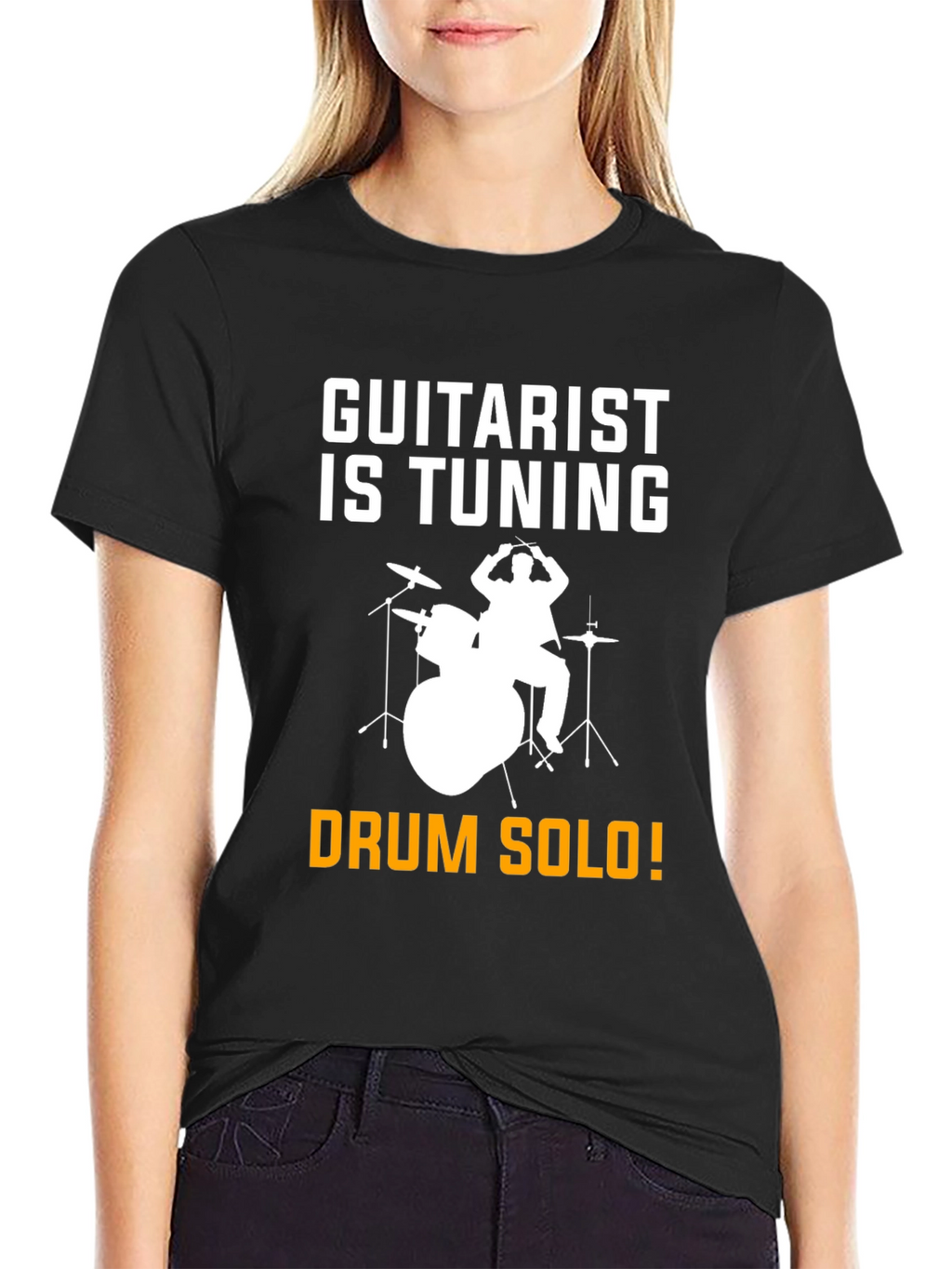 Guitarist Tuning T-Shirt Drummer Solo Funny Music Tee