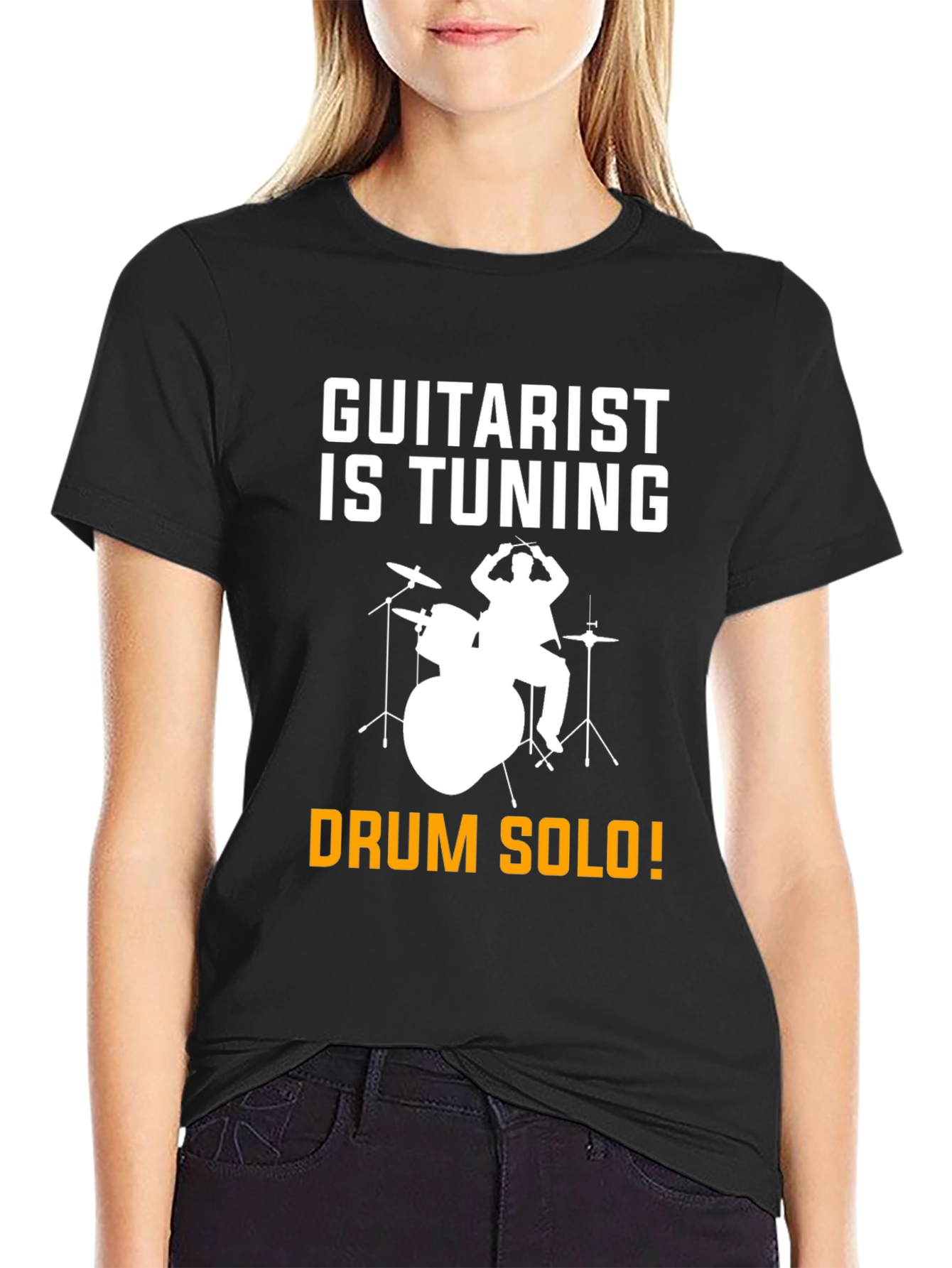 Guitarist Tuning T-Shirt Drummer Solo Funny Music Tee