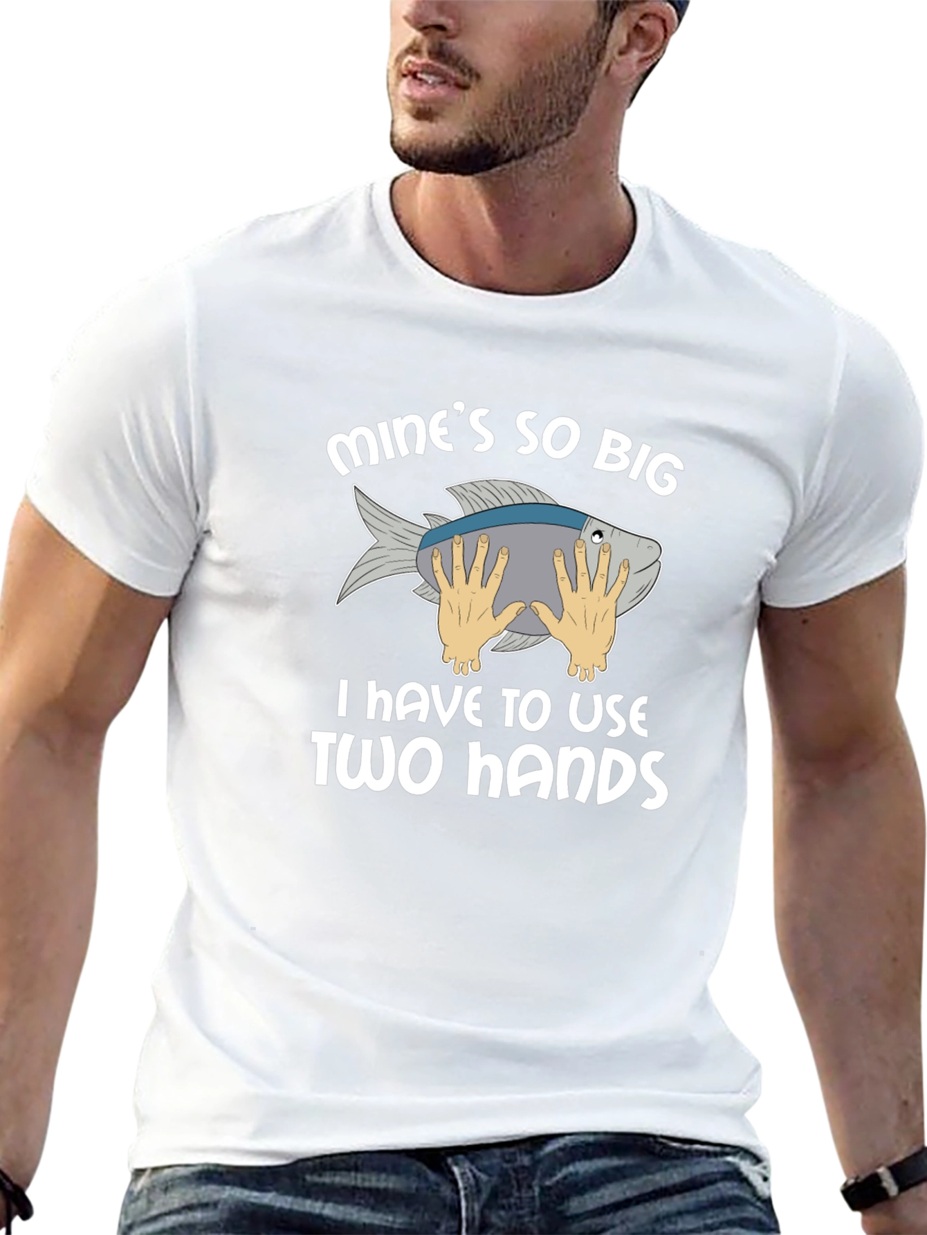 Funny Fishing T-Shirt - Mines So Big