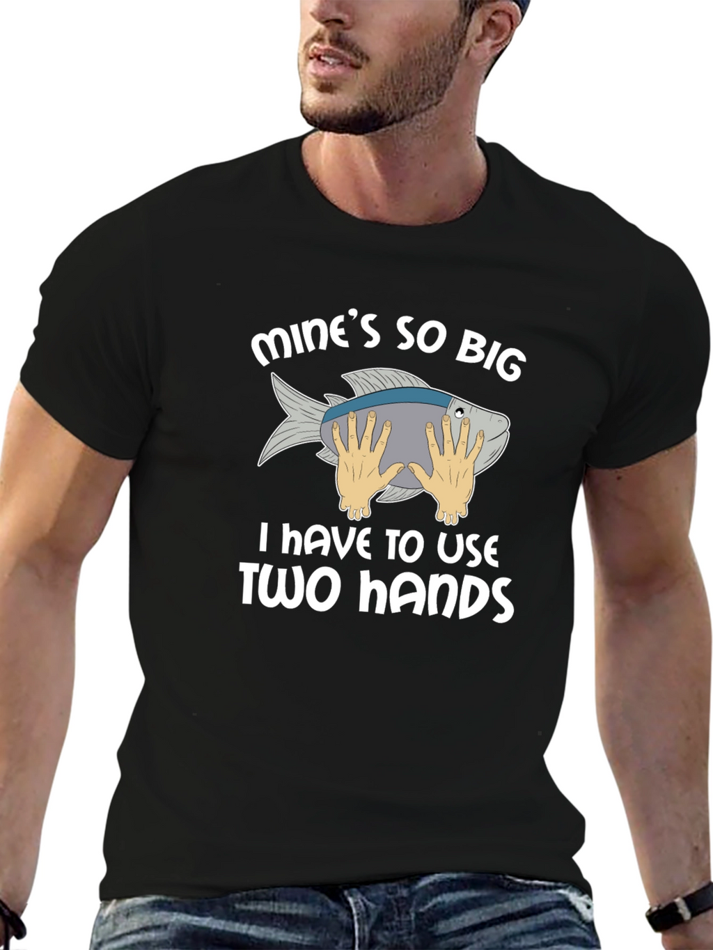 Funny Fishing T-Shirt - Mines So Big