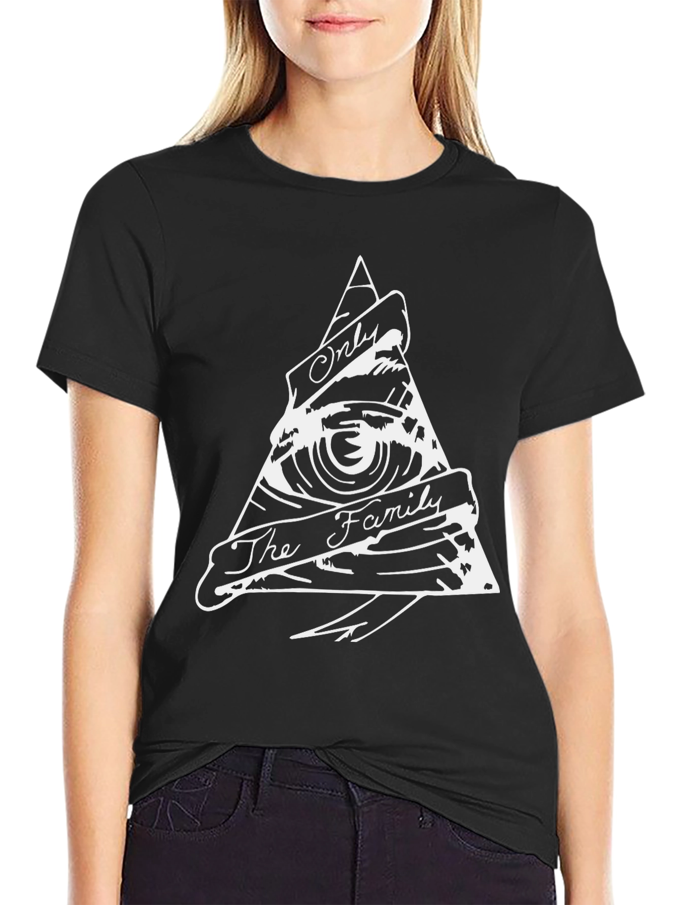 Illuminati Eye Triangle Black T-Shirt