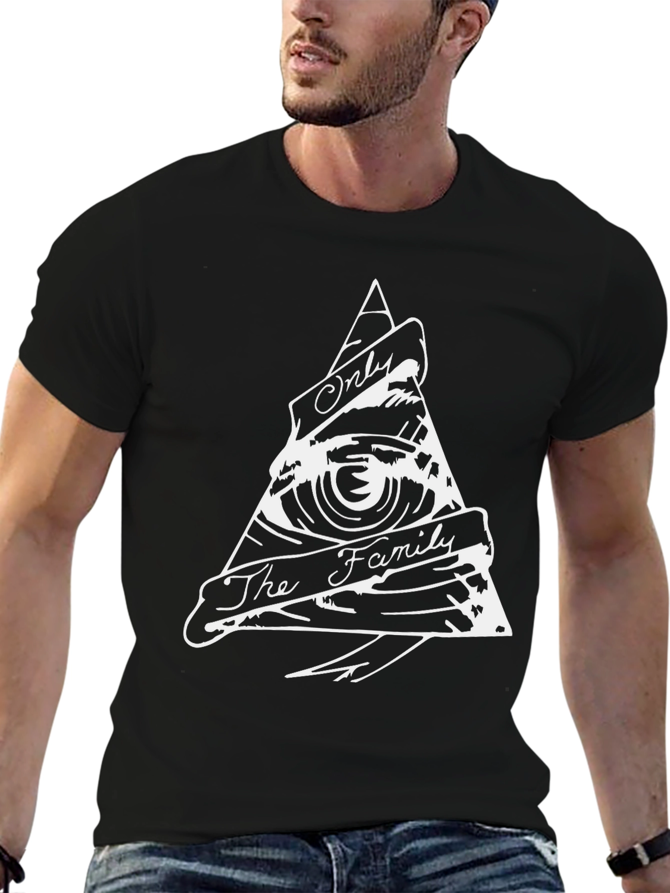 Illuminati Eye Triangle Black T-Shirt