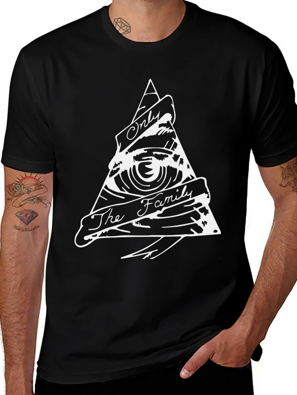 Illuminati Eye Triangle Black T-Shirt