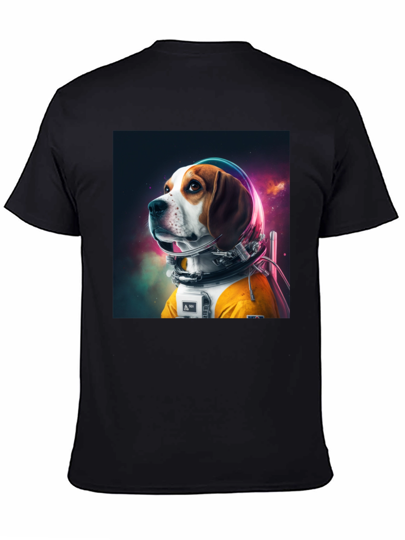 Astronaut Dog Graphic Tee - Cool Space Beagle Shirt