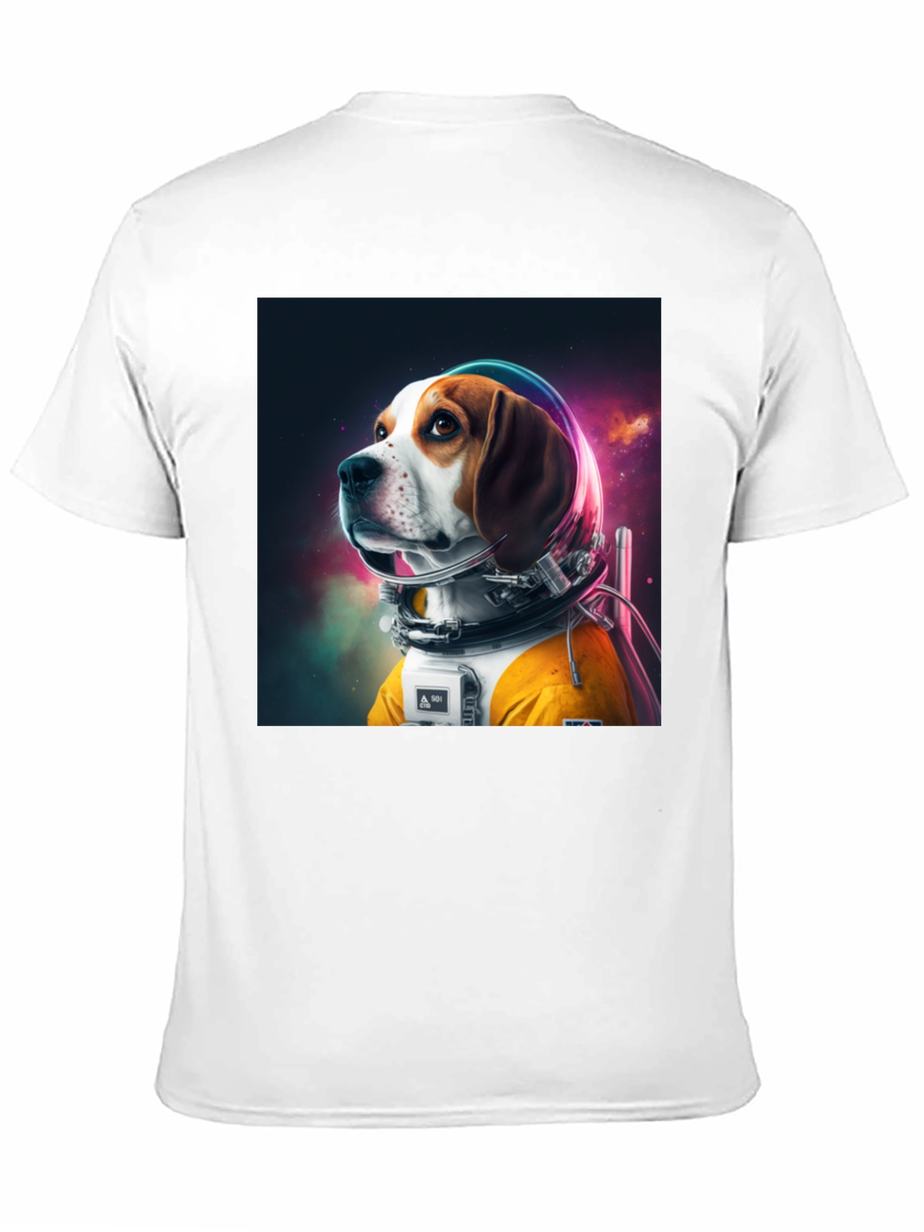 Astronaut Dog Graphic Tee - Cool Space Beagle Shirt