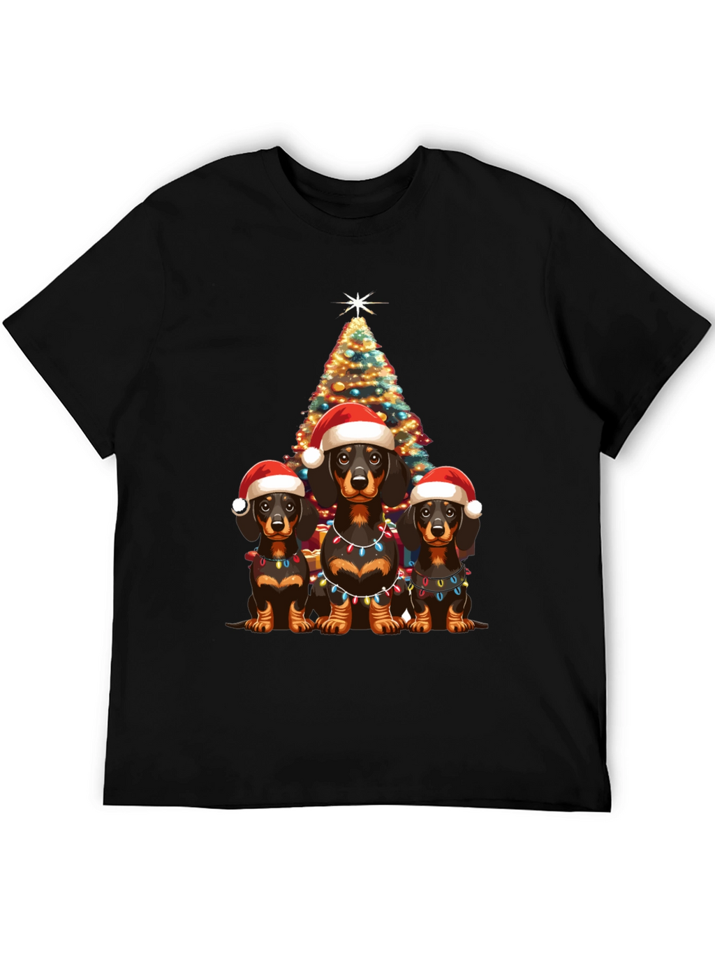 Festive Dachshund Christmas T-Shirt