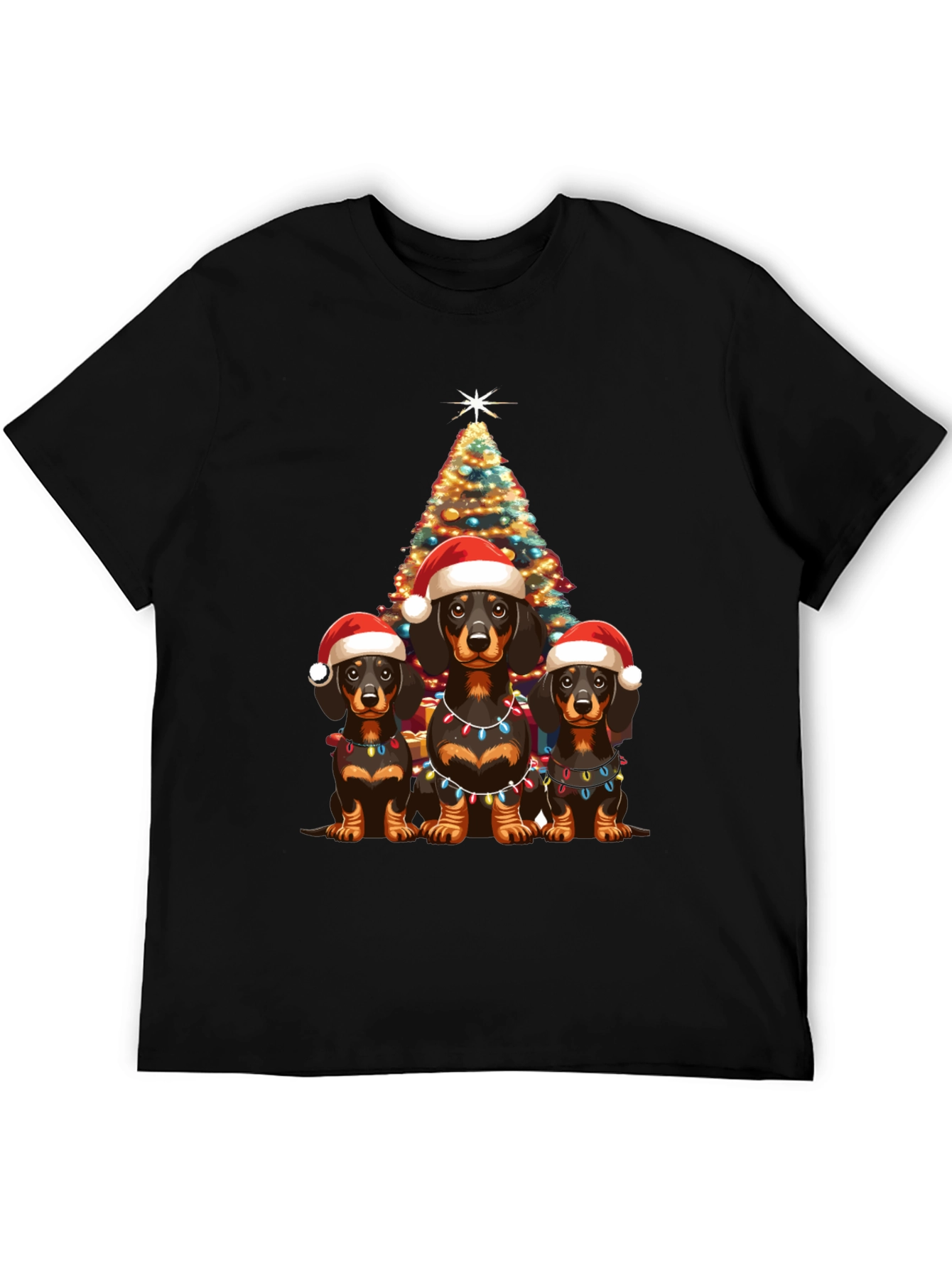 Festive Dachshund Christmas T-Shirt