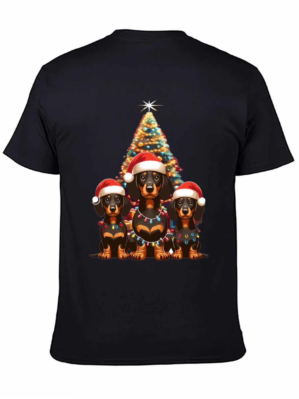 Festive Dachshund Christmas T-Shirt