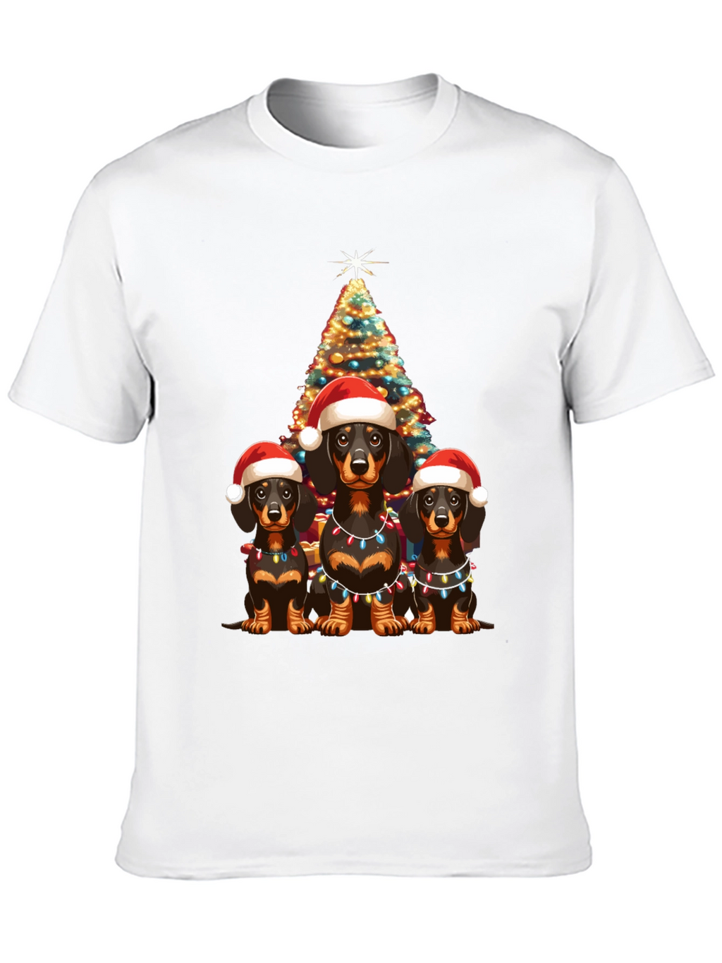 Festive Dachshund Christmas T-Shirt