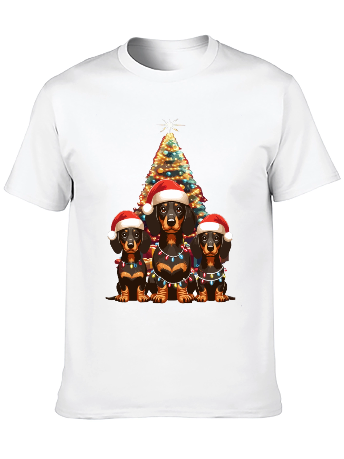 Festive Dachshund Christmas T-Shirt