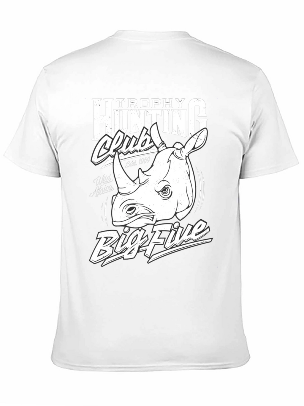 Trophy Hunting Club Big Five Rhino Graphic T-Shirt