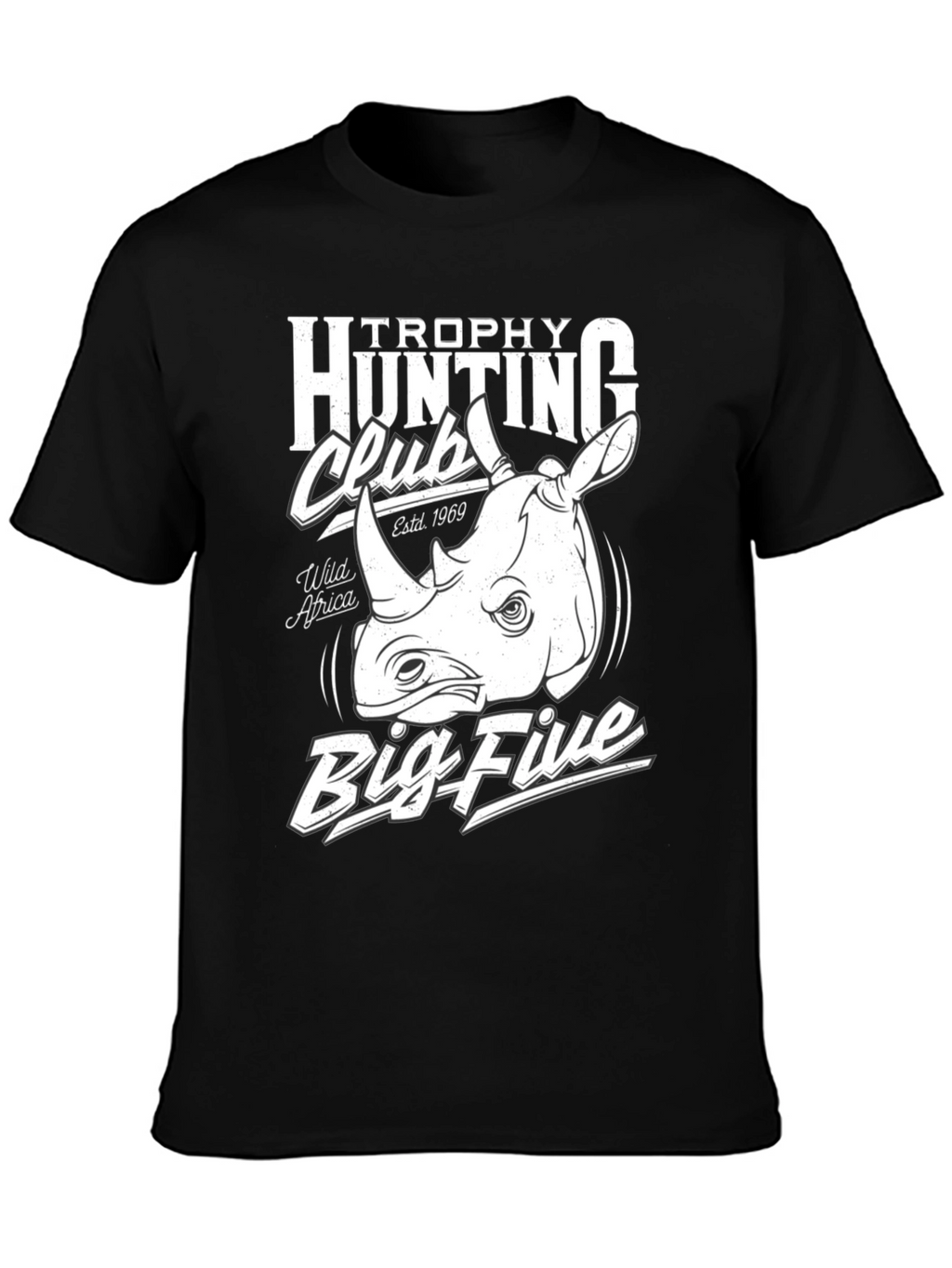 Trophy Hunting Club Big Five Rhino Graphic T-Shirt