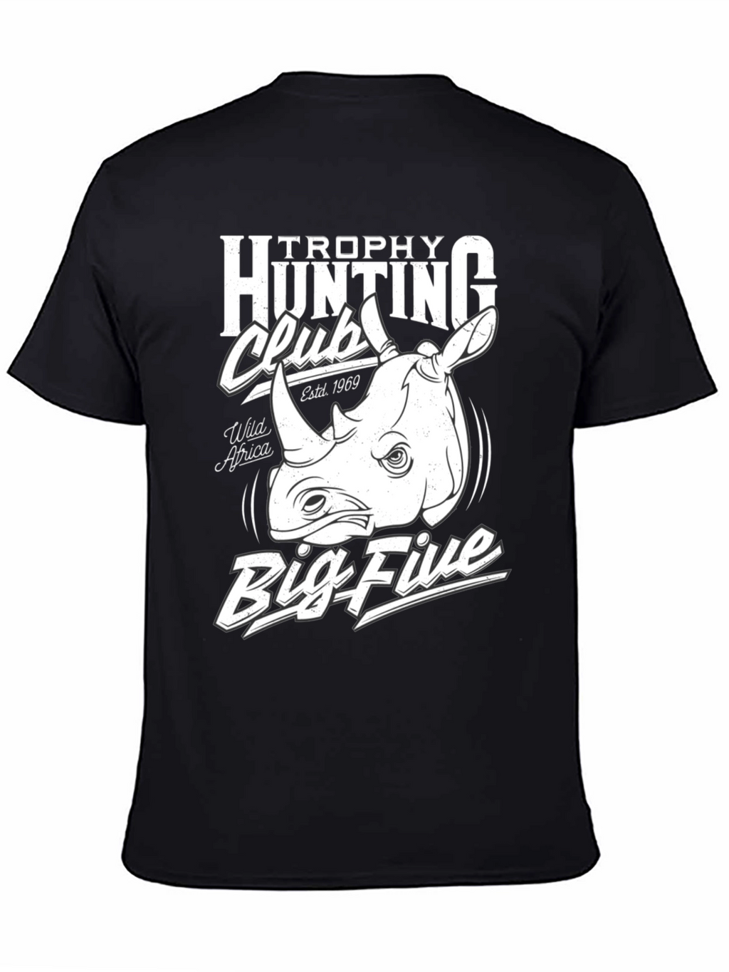 Trophy Hunting Club Big Five Rhino Graphic T-Shirt