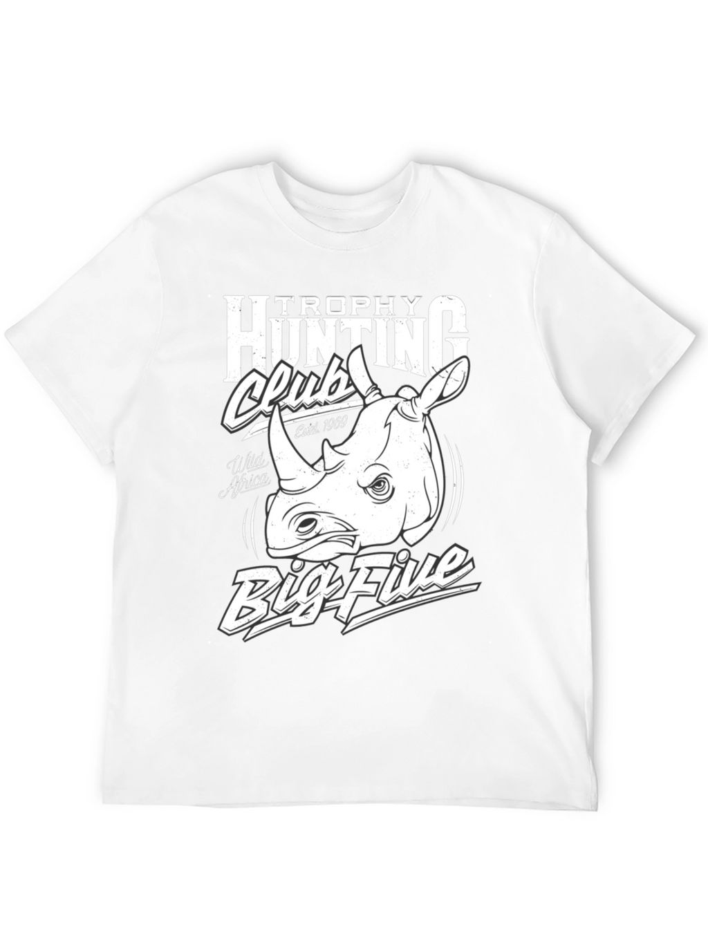 Trophy Hunting Club Big Five Rhino Graphic T-Shirt