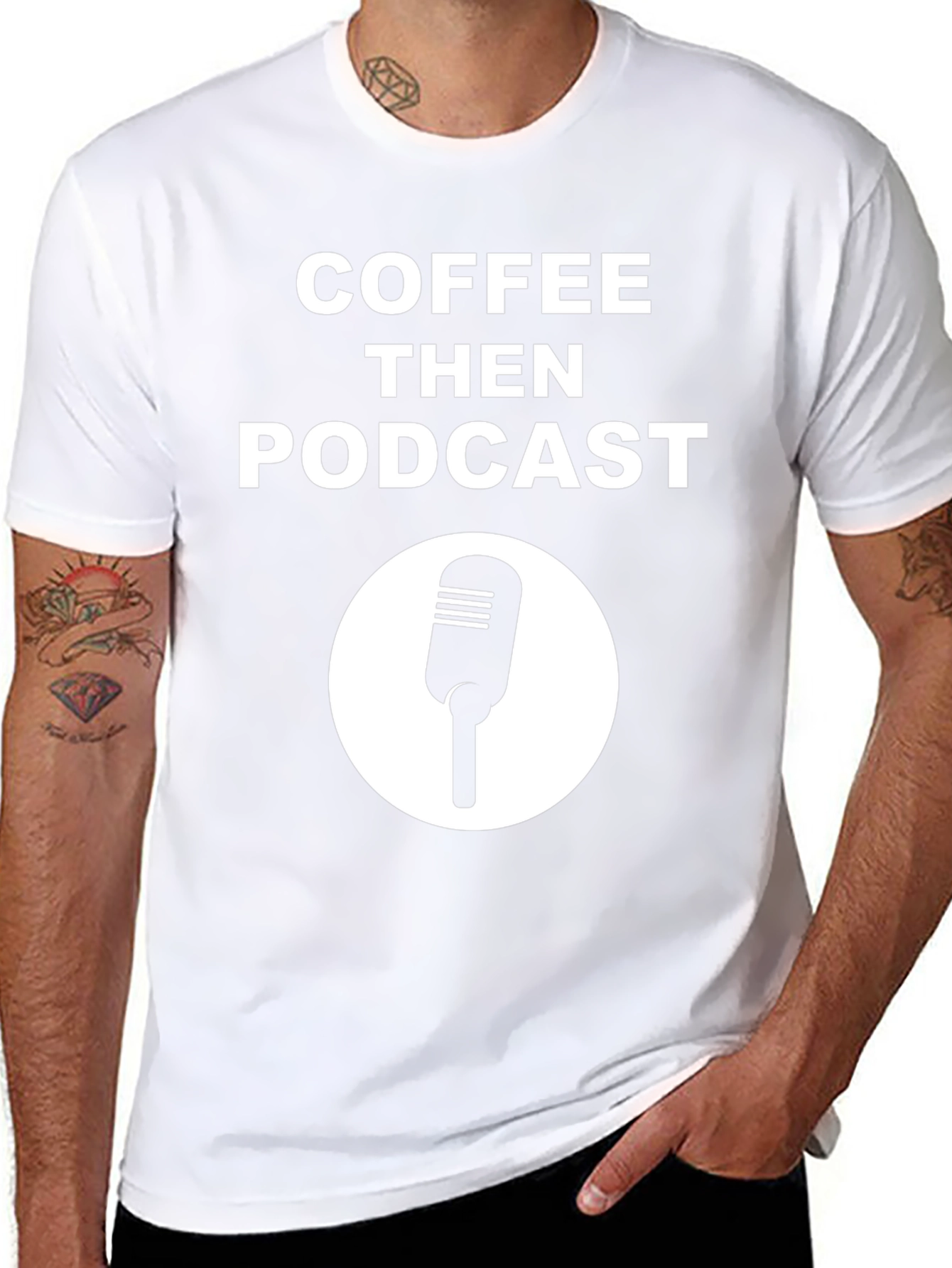 Coffee Then Podcast Black Graphic Tee