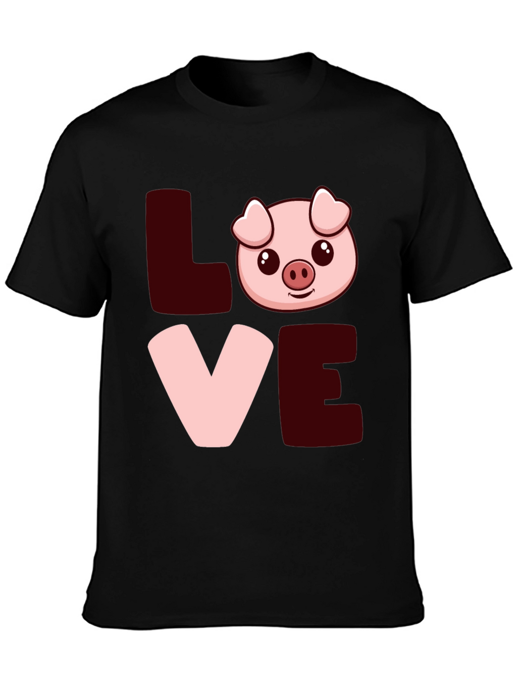 Love Pig T-Shirt - Cute Cartoon Animal Tee