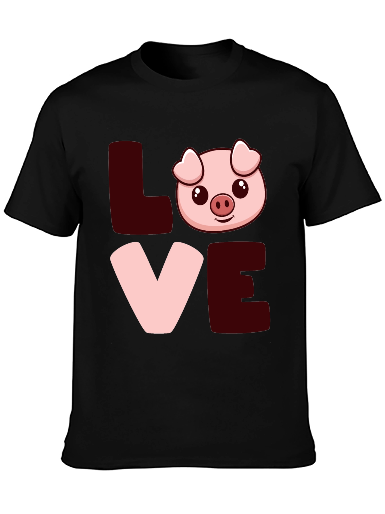 Love Pig T-Shirt - Cute Cartoon Animal Tee
