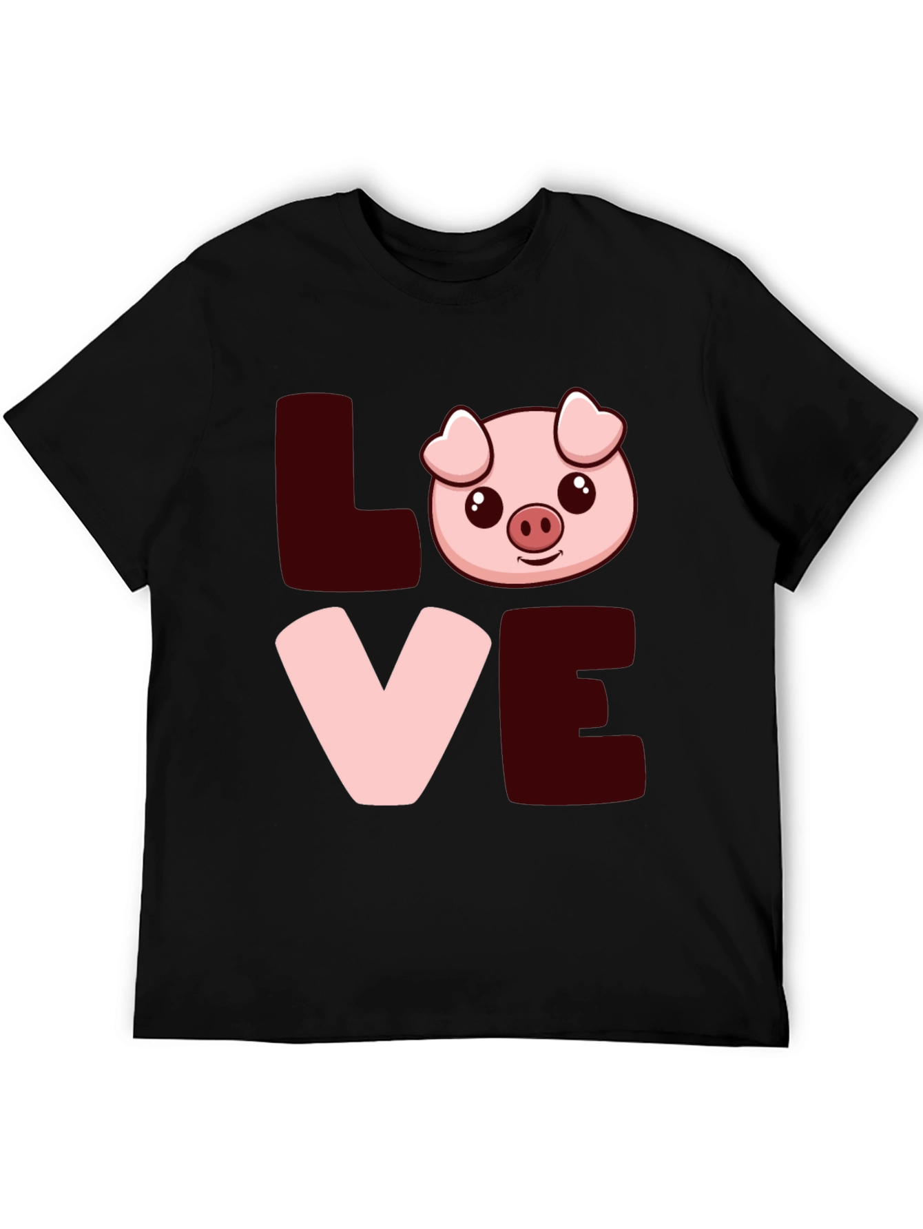 Love Pig T-Shirt - Cute Cartoon Animal Tee
