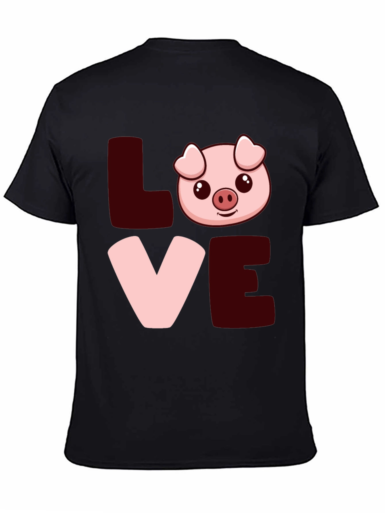 Love Pig T-Shirt - Cute Cartoon Animal Tee