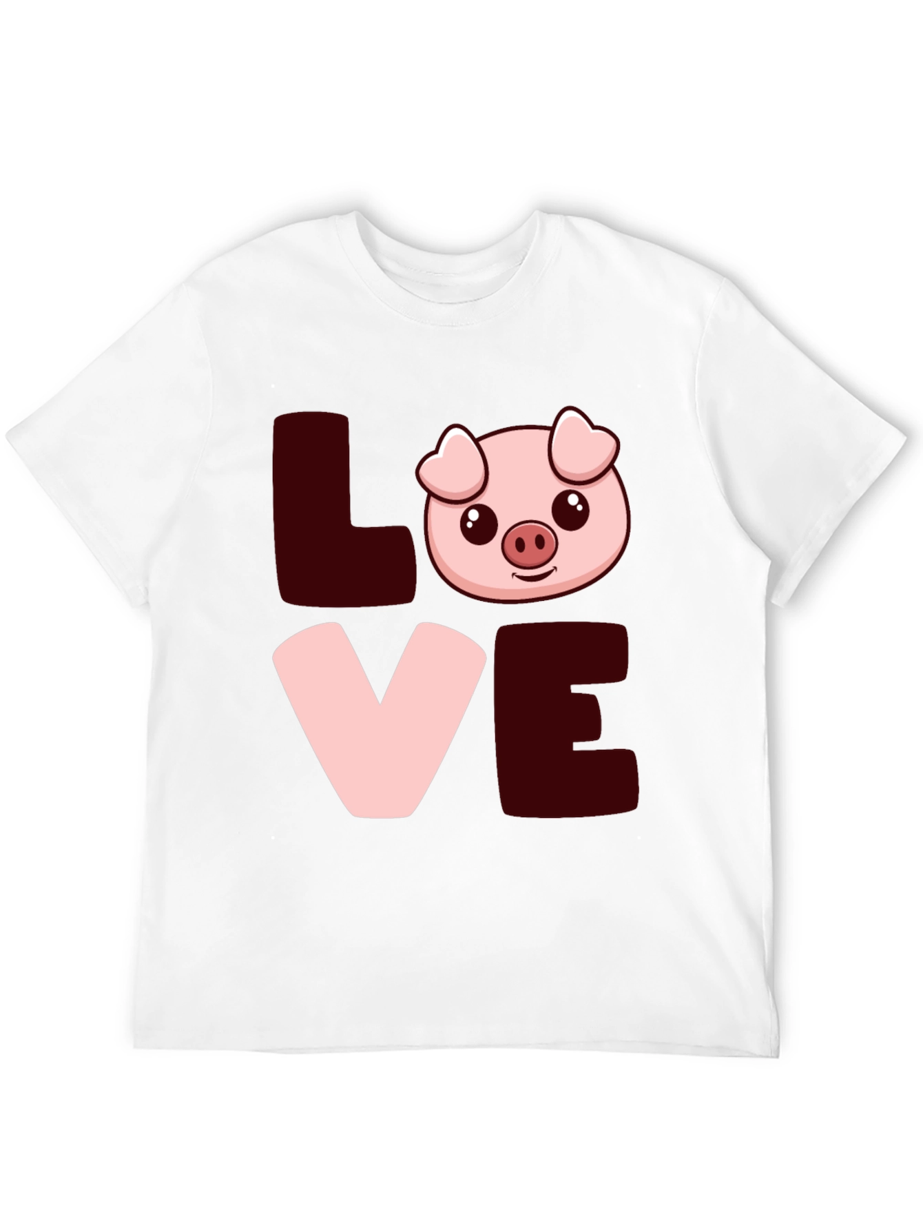 Love Pig T-Shirt - Cute Cartoon Animal Tee