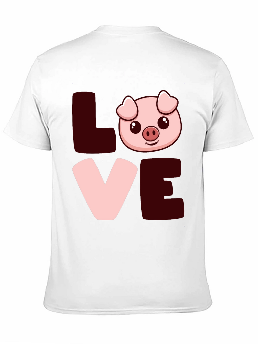 Love Pig T-Shirt - Cute Cartoon Animal Tee