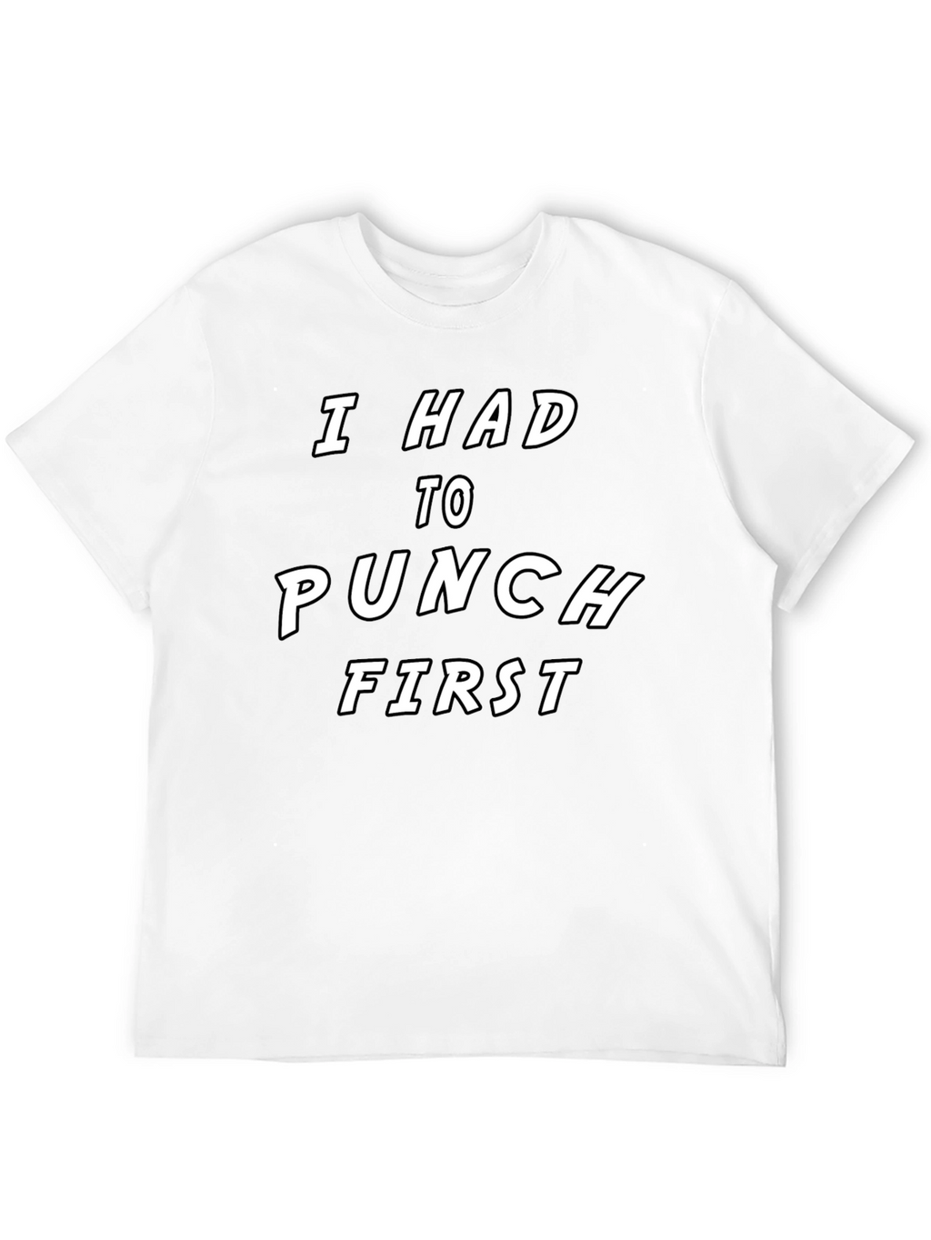 I Had To Punch First Graphic Tee - Black