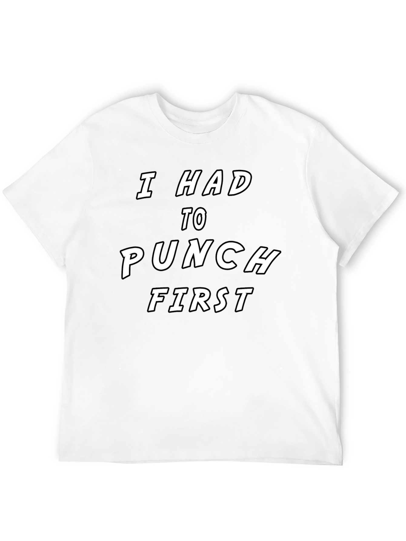 I Had To Punch First Graphic Tee - Black