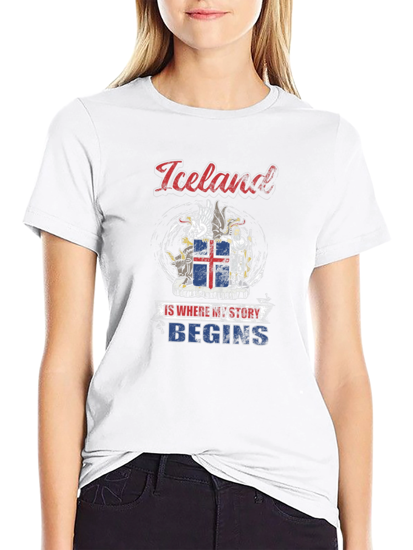 Iceland Story T-Shirt - Black Graphic Tee