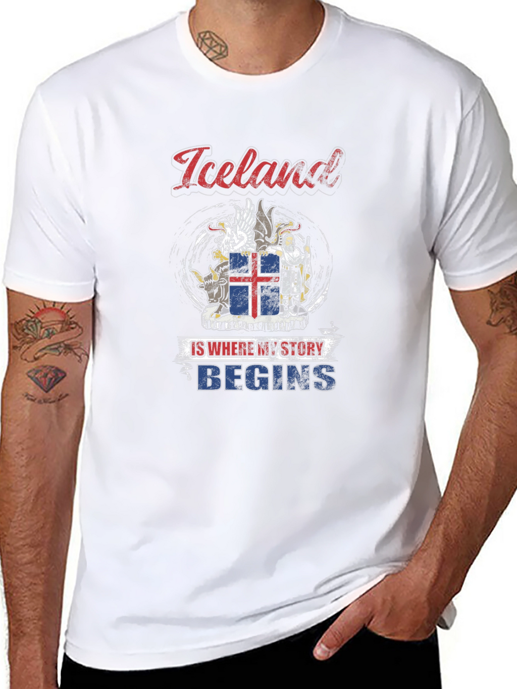 Iceland Story T-Shirt - Black Graphic Tee