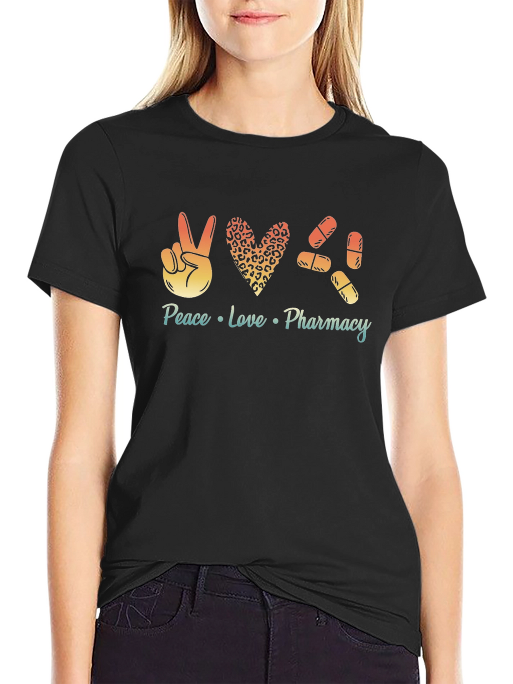 Peace Love Pharmacy Graphic T-Shirt